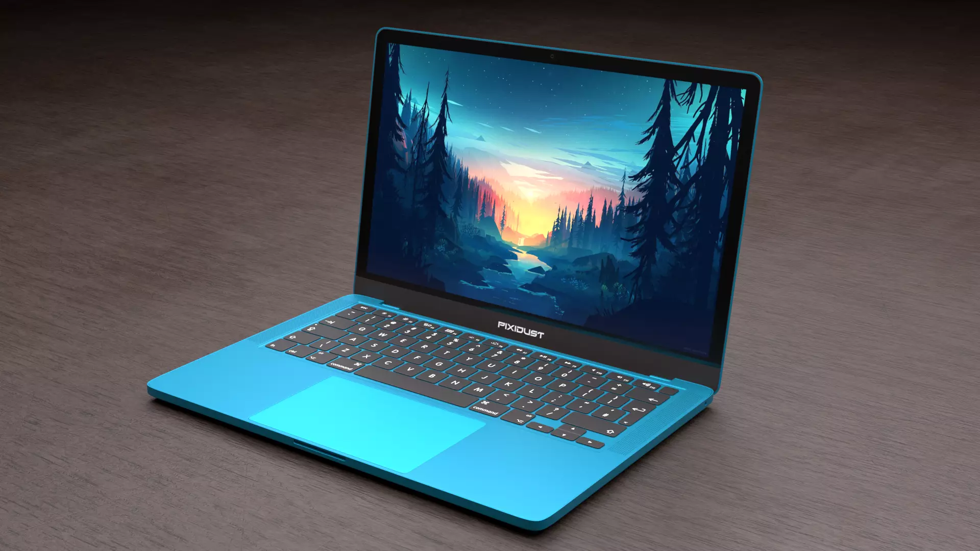 Modern Laptop - MacBook 3D model_1