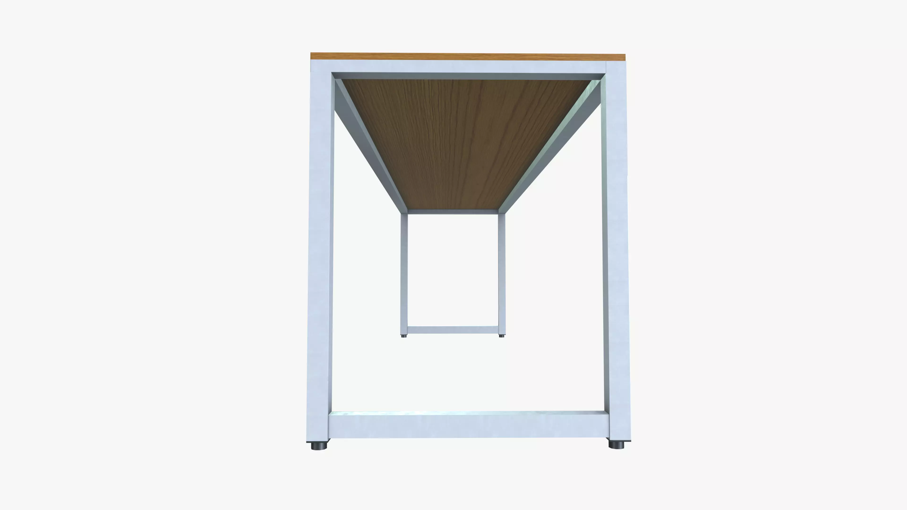 Metal Frame Desk 3D model_4