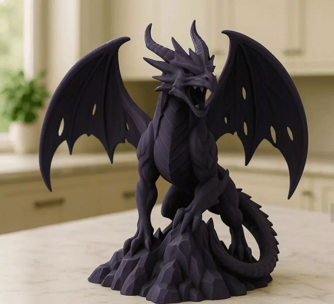 Crystal Guardian Dragon 3D print model_7