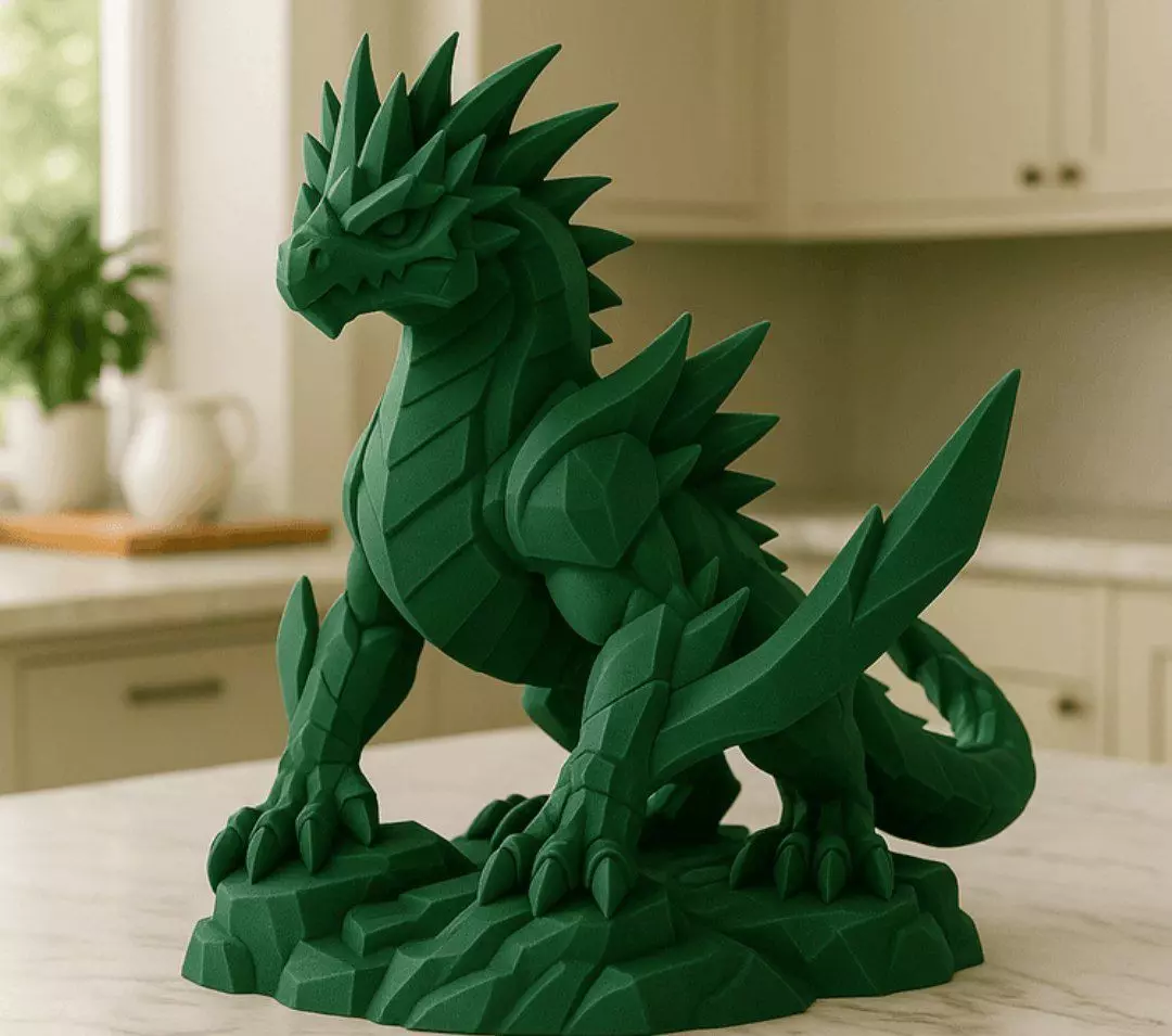 Crystal Guardian Dragon 3D print model_4