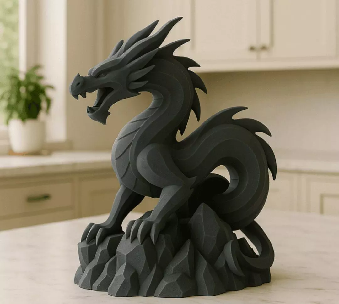Crystal Guardian Dragon 3D print model_2