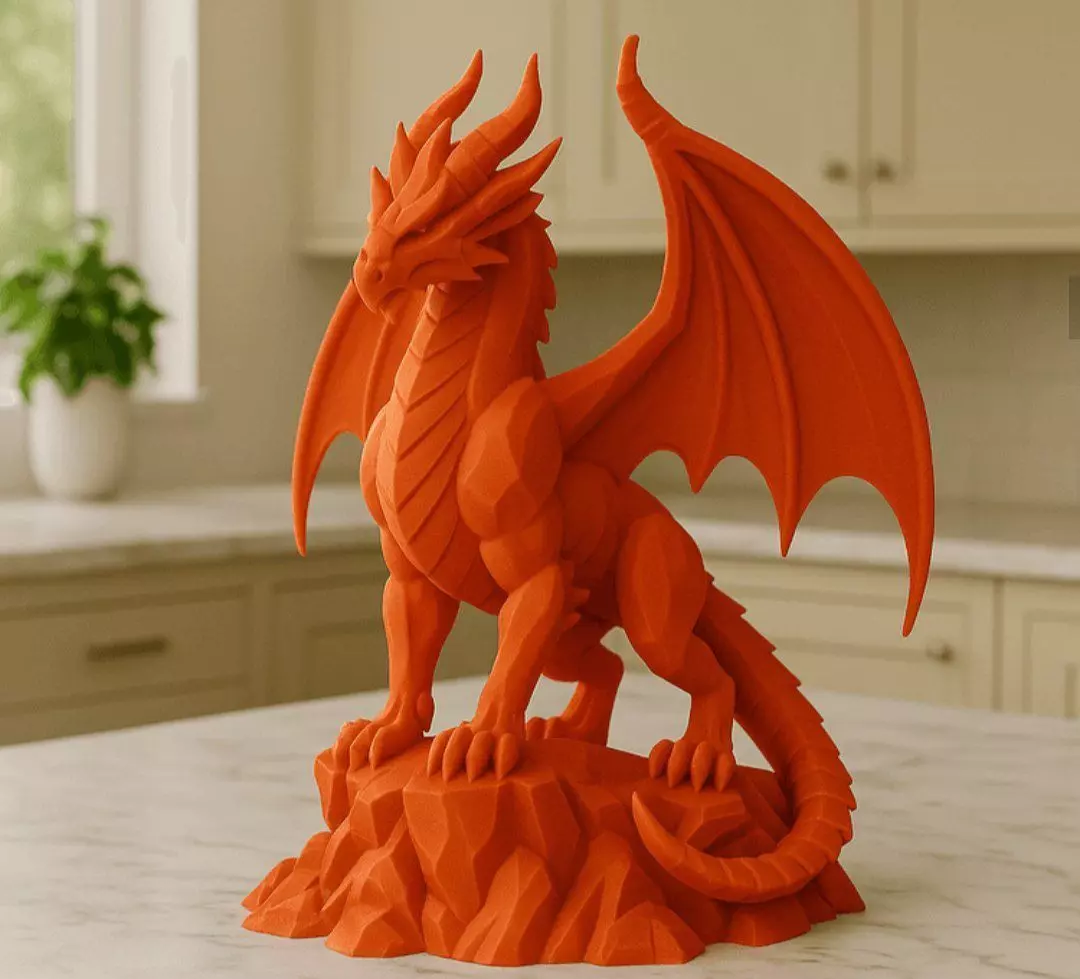 Crystal Guardian Dragon 3D print model_3