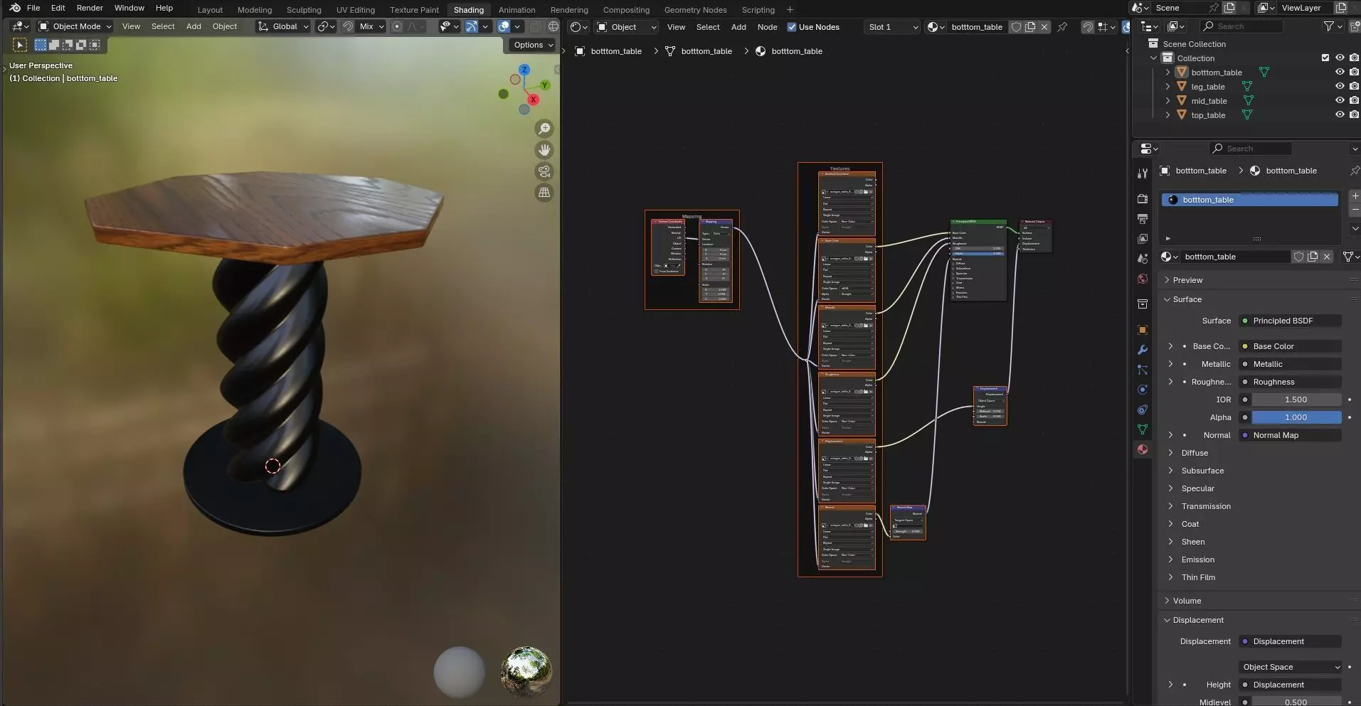 Octagon Table CG89 3D model_11