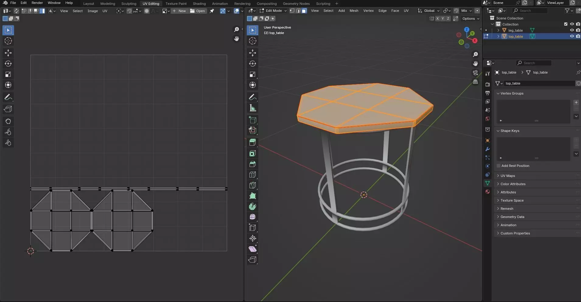 Octagon Table CG90 3D model_10