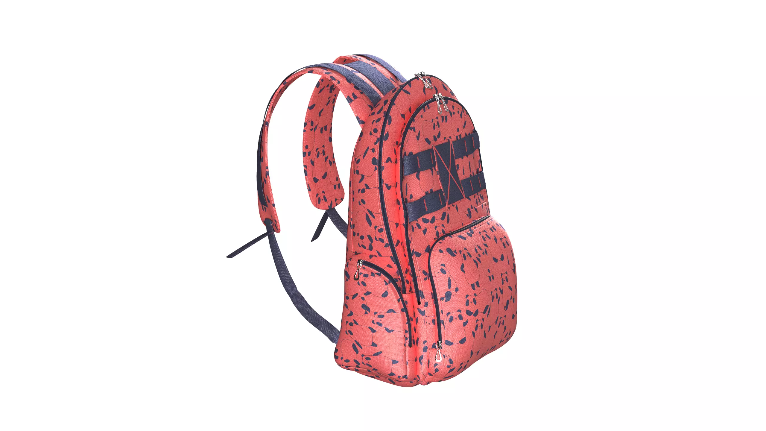 Printed School Bag 3D model_2