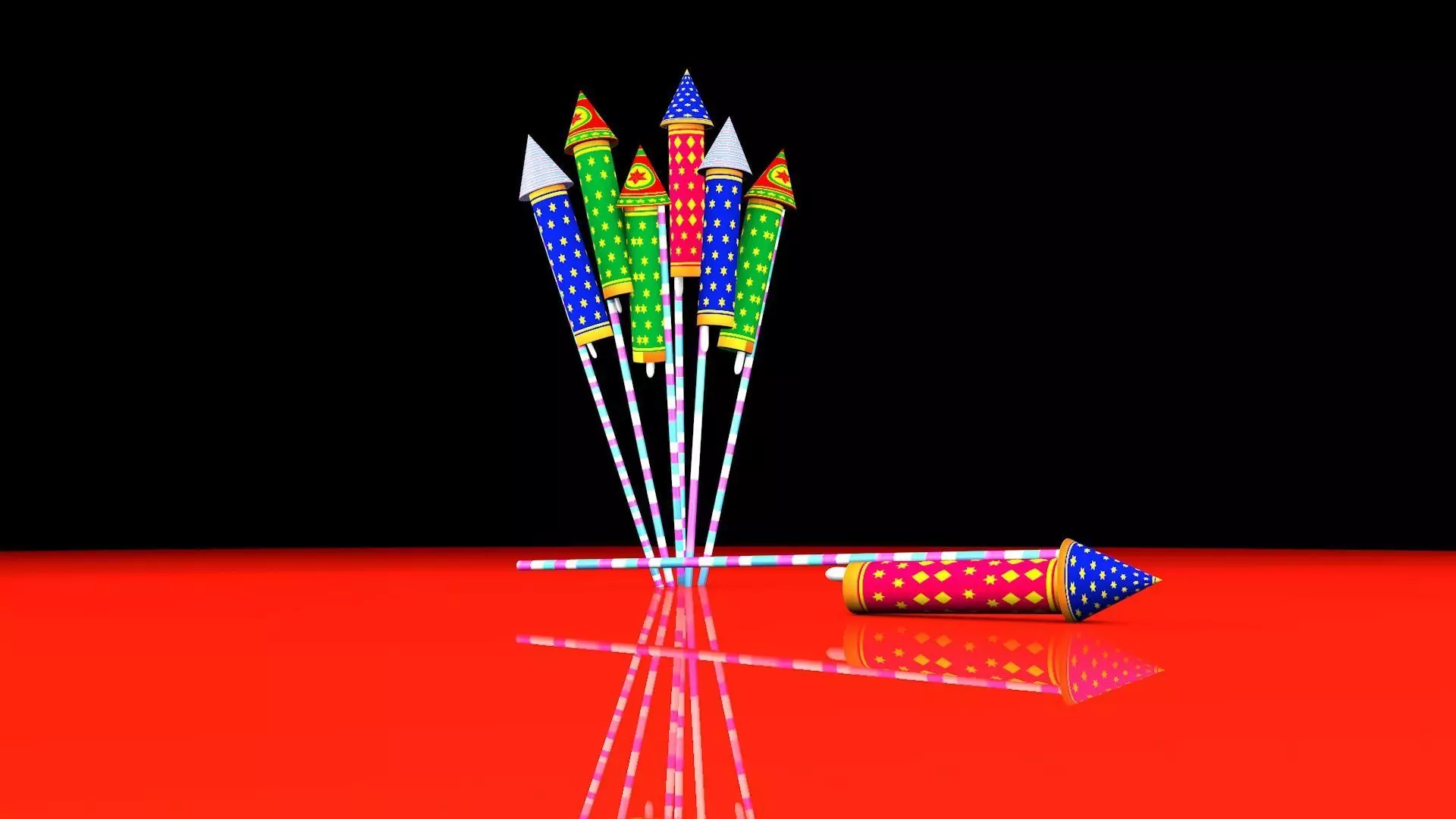 Festive Rocket Firecrackers 3D print model_3