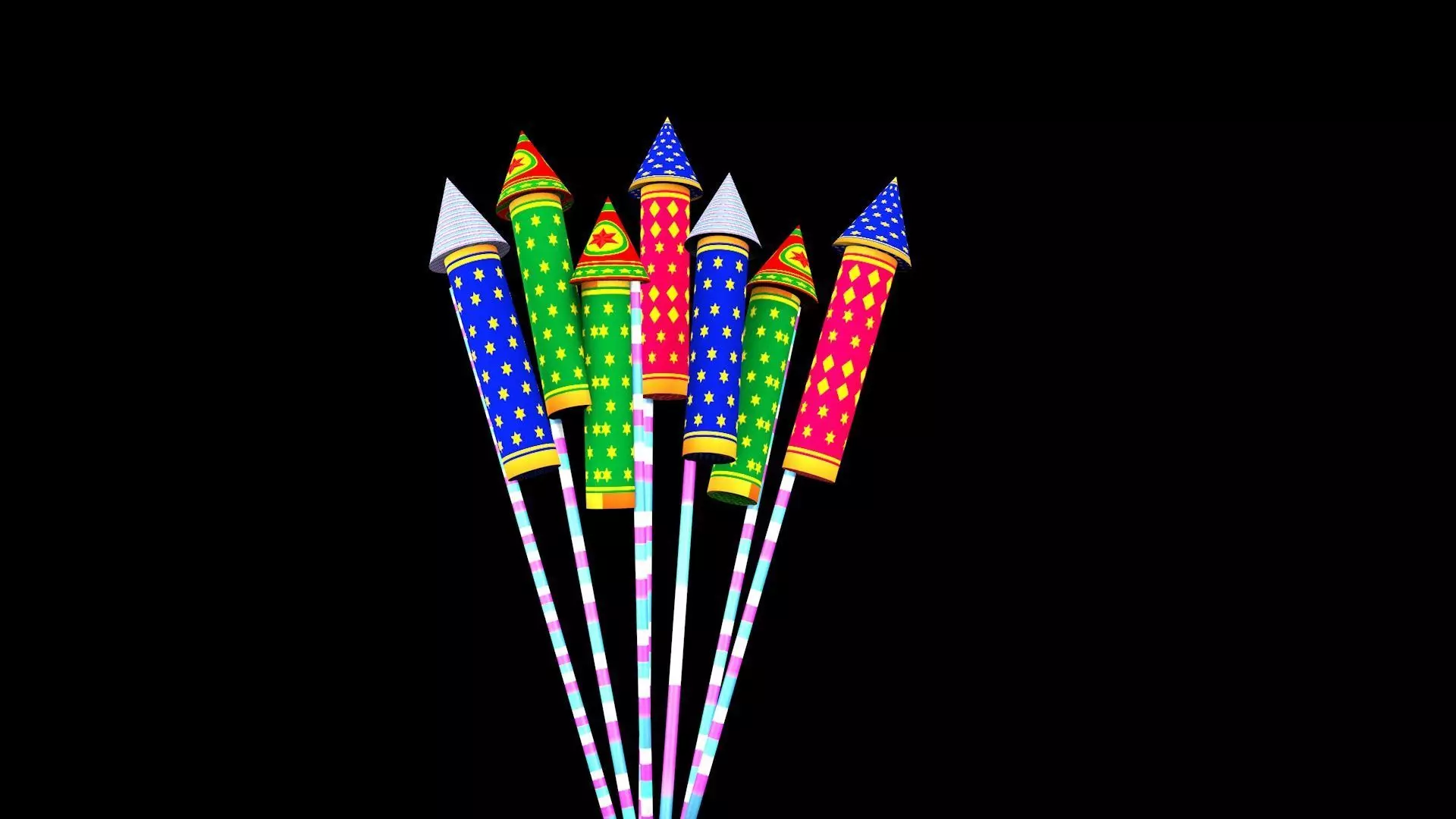 Festive Rocket Firecrackers 3D print model_1