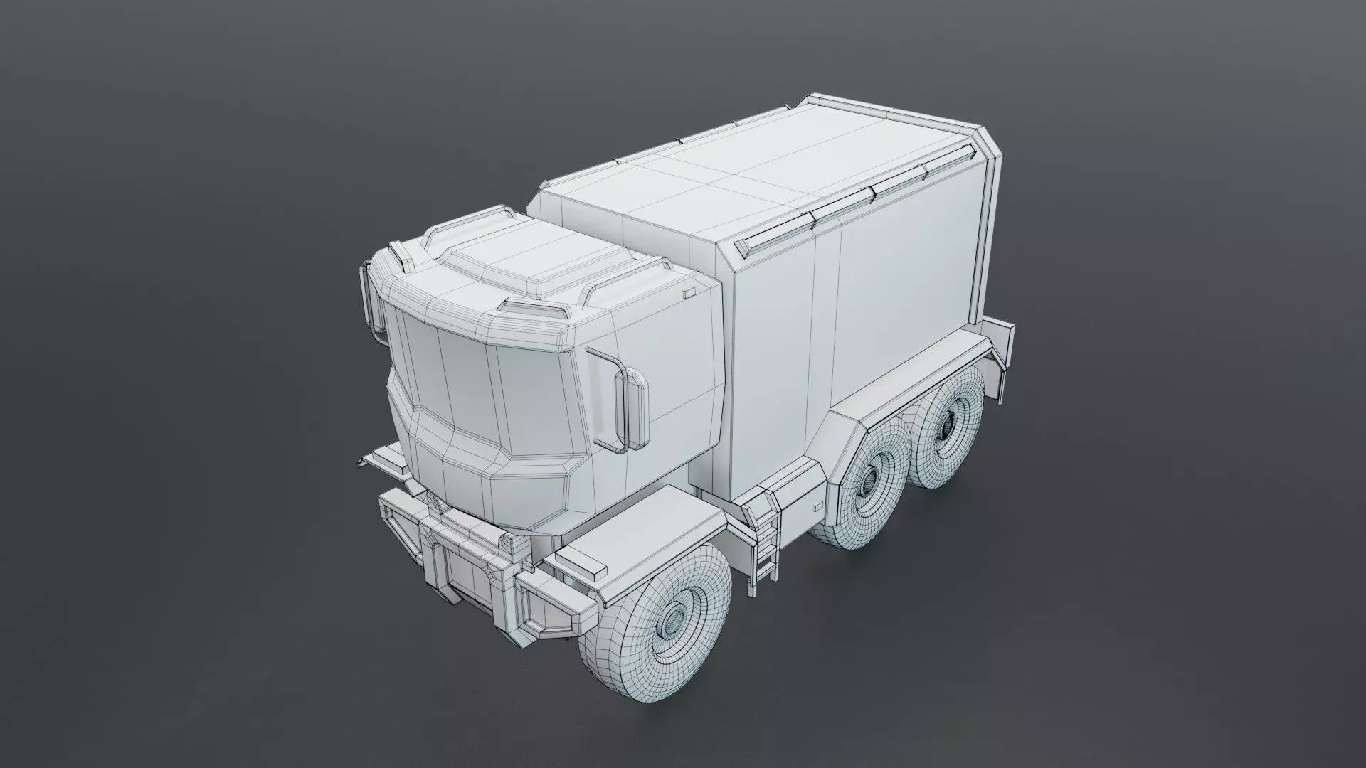 Sci-Fi Truck  - Game Ready - PBR Low-poly 3D model_49