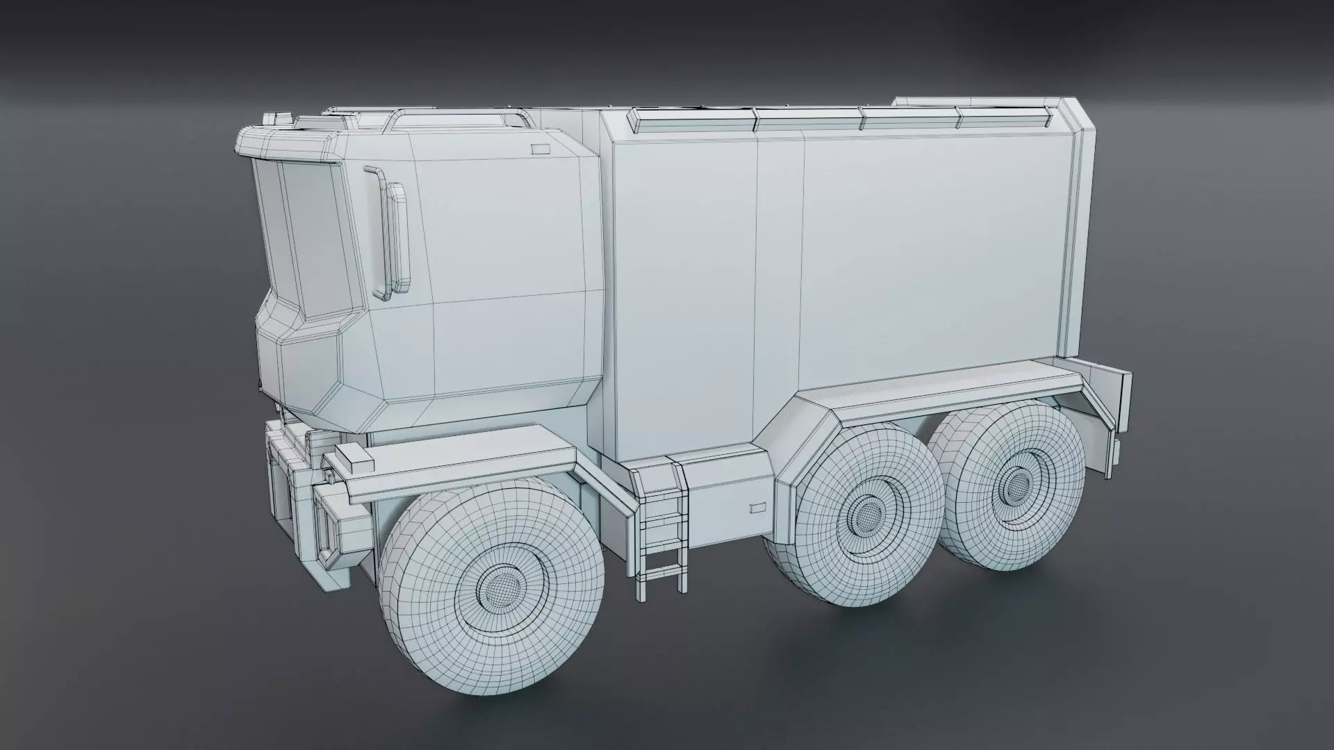 Sci-Fi Truck  - Game Ready - PBR Low-poly 3D model_33