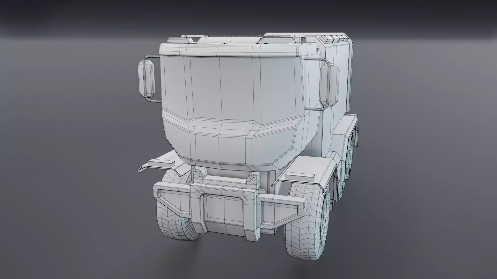 Sci-Fi Truck  - Game Ready - PBR Low-poly 3D model_45