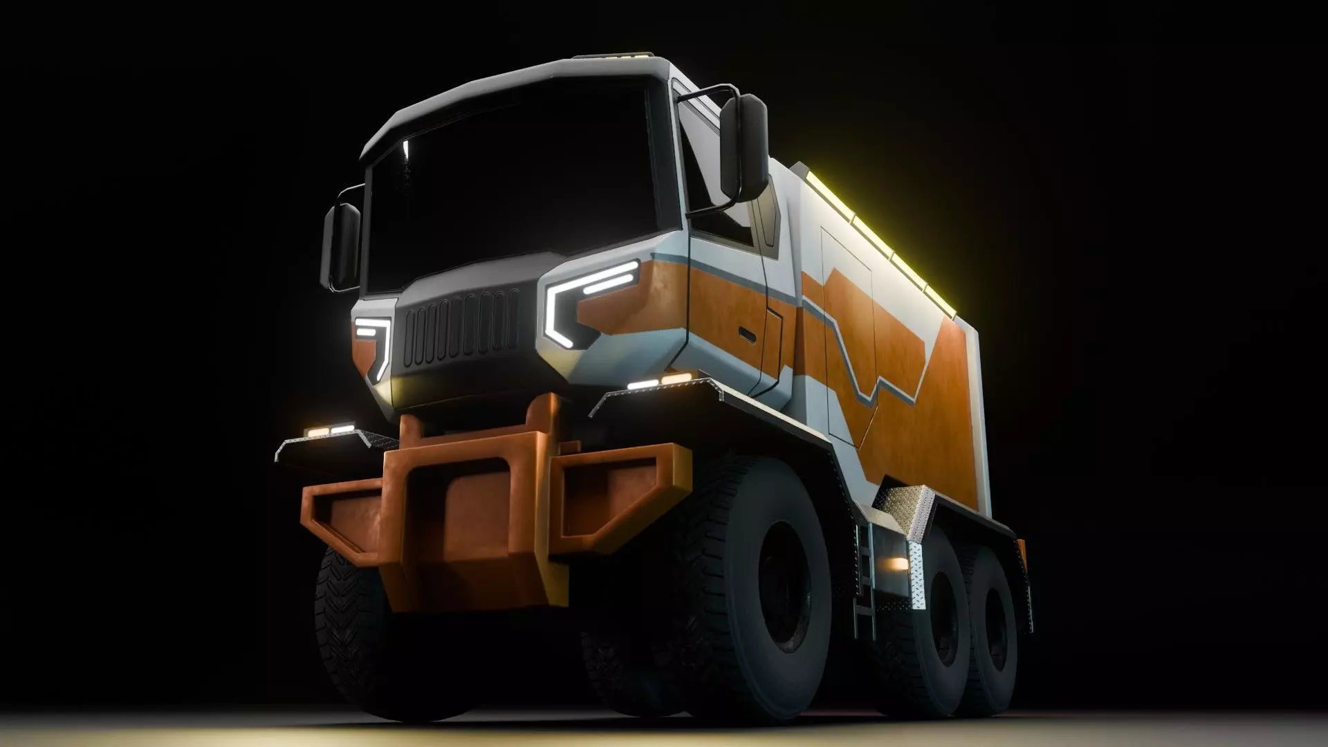 Sci-Fi Truck  - Game Ready - PBR Low-poly 3D model_15