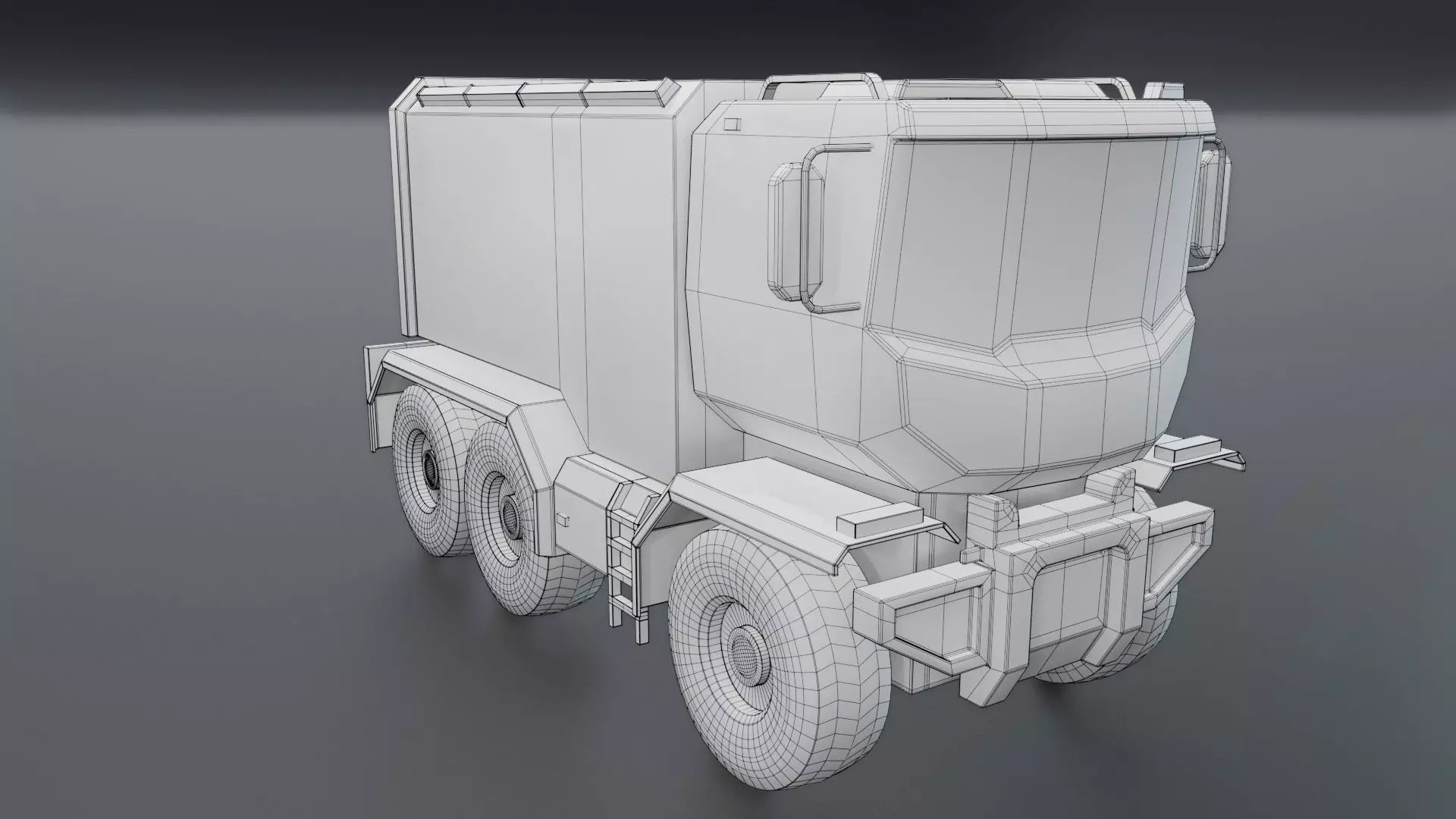 Sci-Fi Truck  - Game Ready - PBR Low-poly 3D model_43