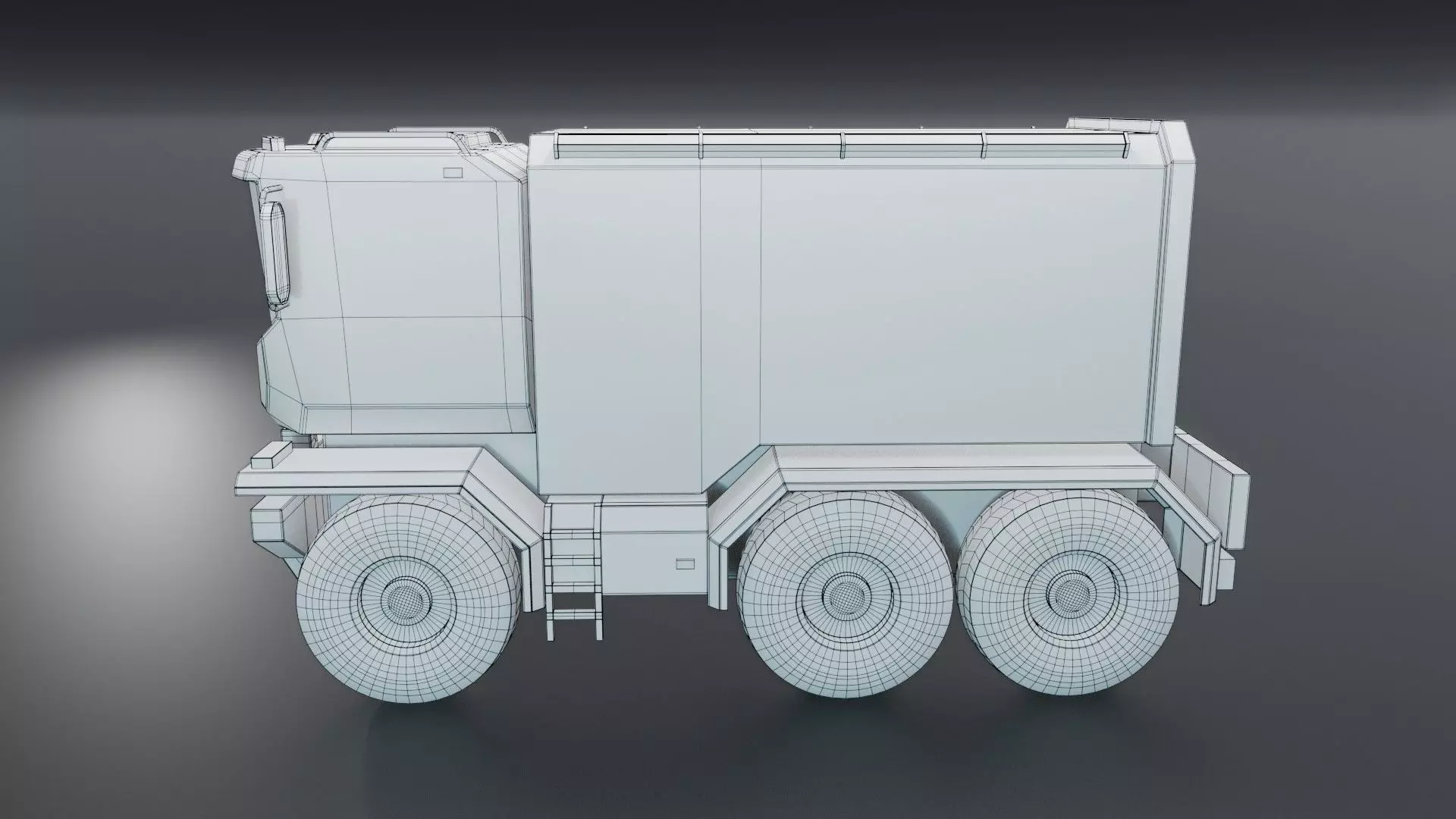 Sci-Fi Truck  - Game Ready - PBR Low-poly 3D model_34