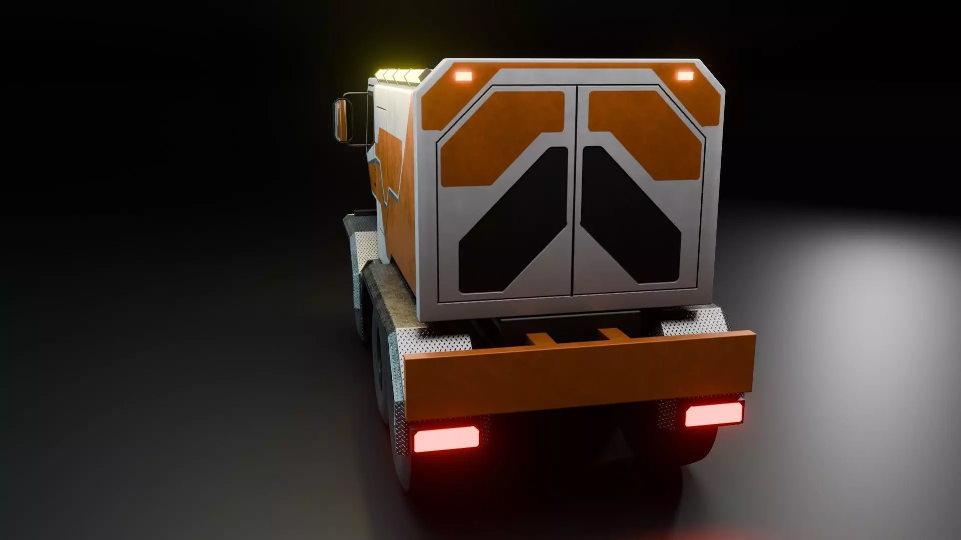 Sci-Fi Truck  - Game Ready - PBR Low-poly 3D model_5