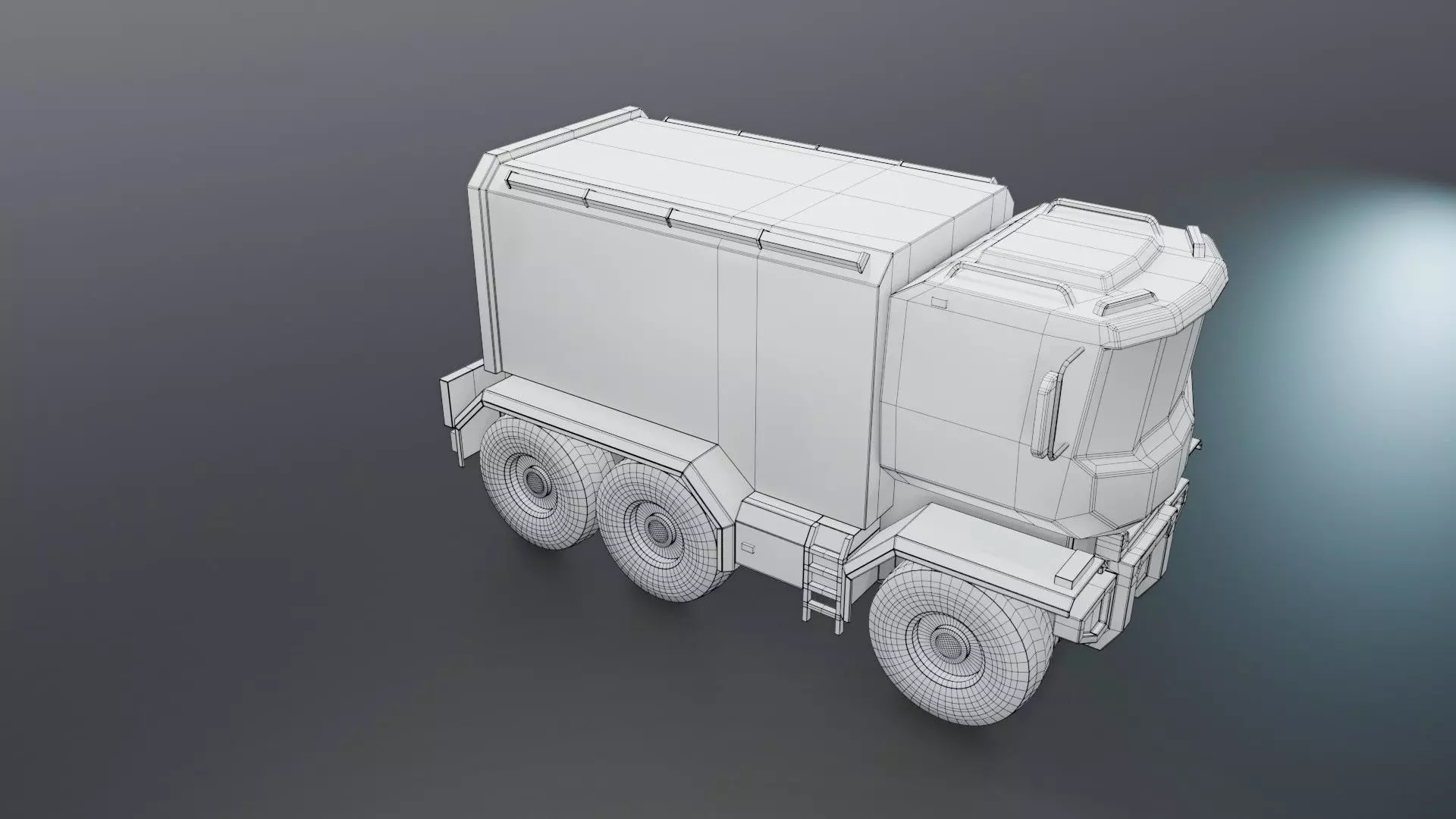 Sci-Fi Truck  - Game Ready - PBR Low-poly 3D model_60