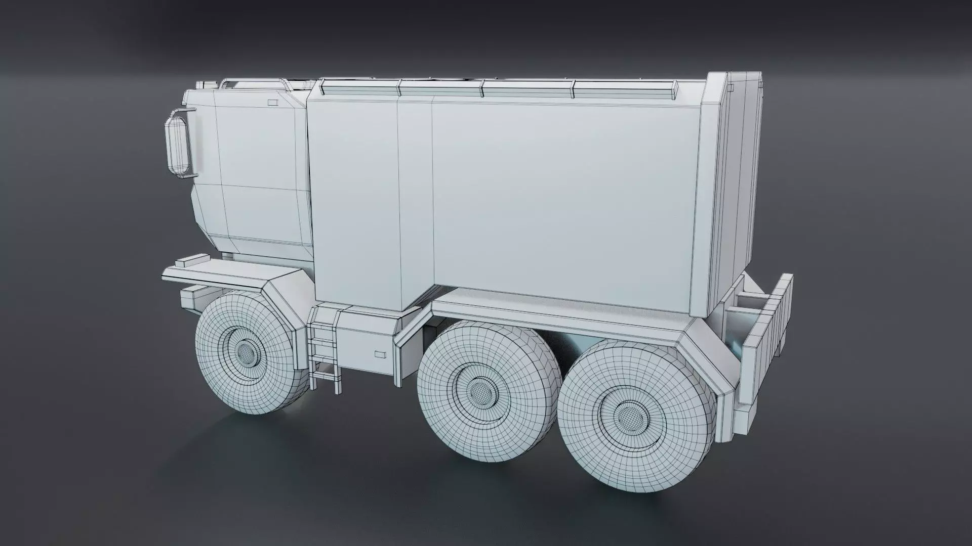Sci-Fi Truck  - Game Ready - PBR Low-poly 3D model_35
