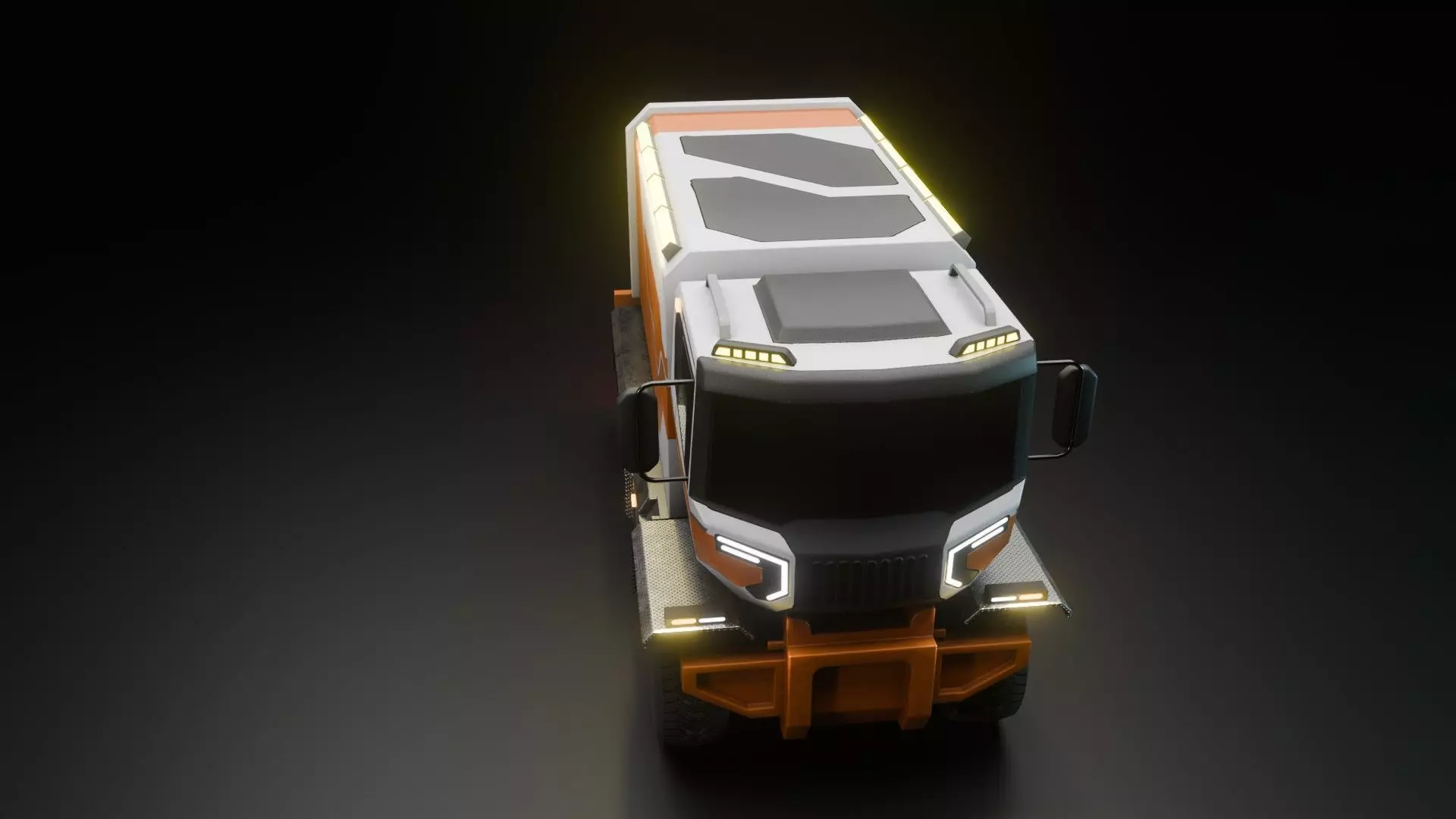 Sci-Fi Truck  - Game Ready - PBR Low-poly 3D model_30