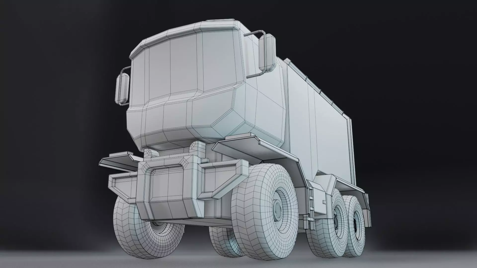 Sci-Fi Truck  - Game Ready - PBR Low-poly 3D model_47