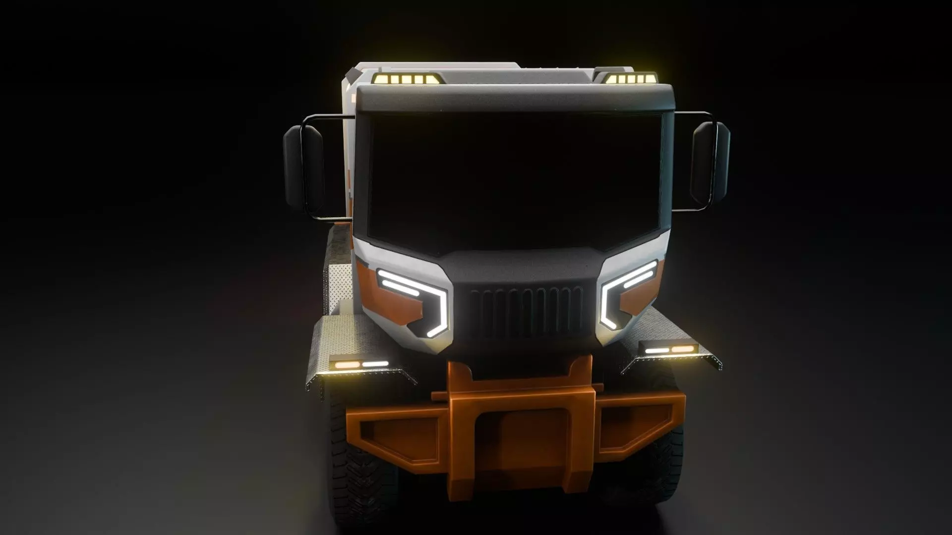 Sci-Fi Truck  - Game Ready - PBR Low-poly 3D model_12