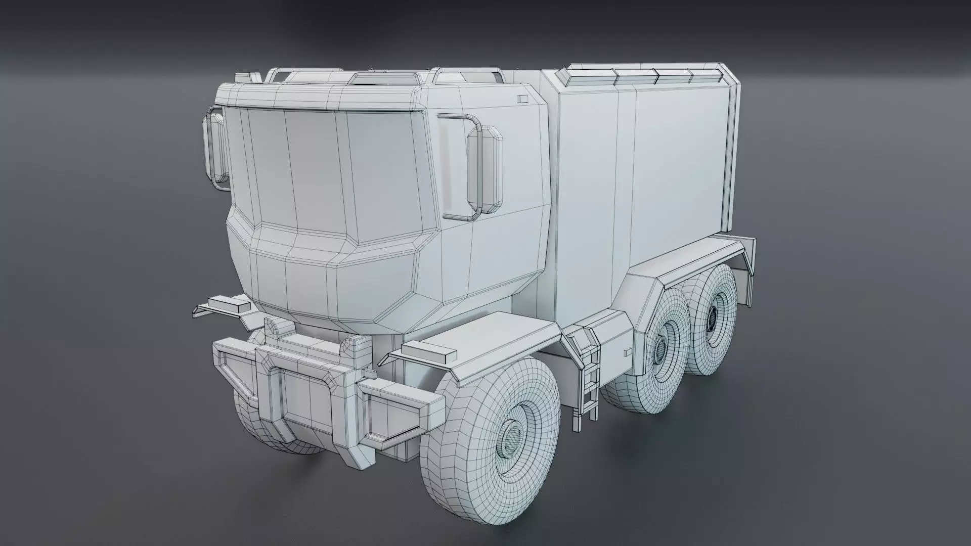 Sci-Fi Truck  - Game Ready - PBR Low-poly 3D model_32