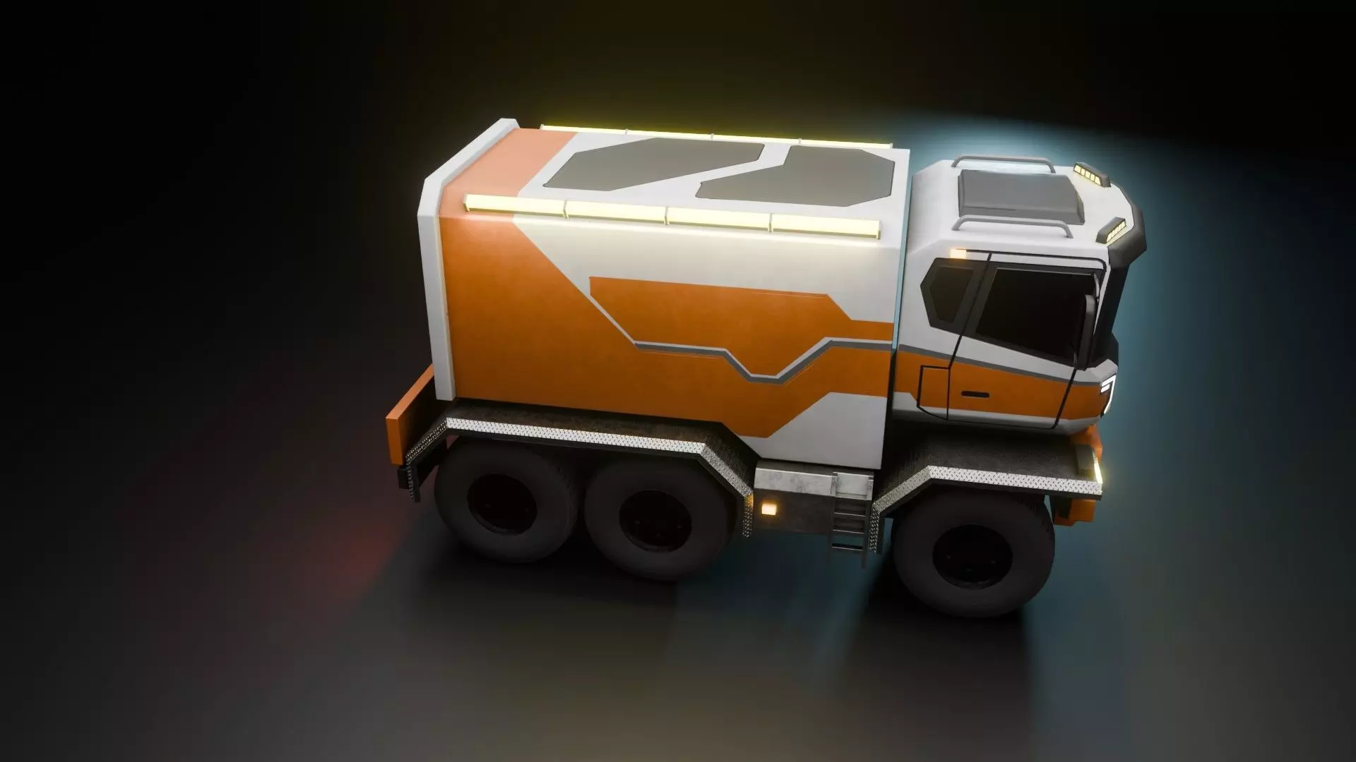 Sci-Fi Truck  - Game Ready - PBR Low-poly 3D model_27