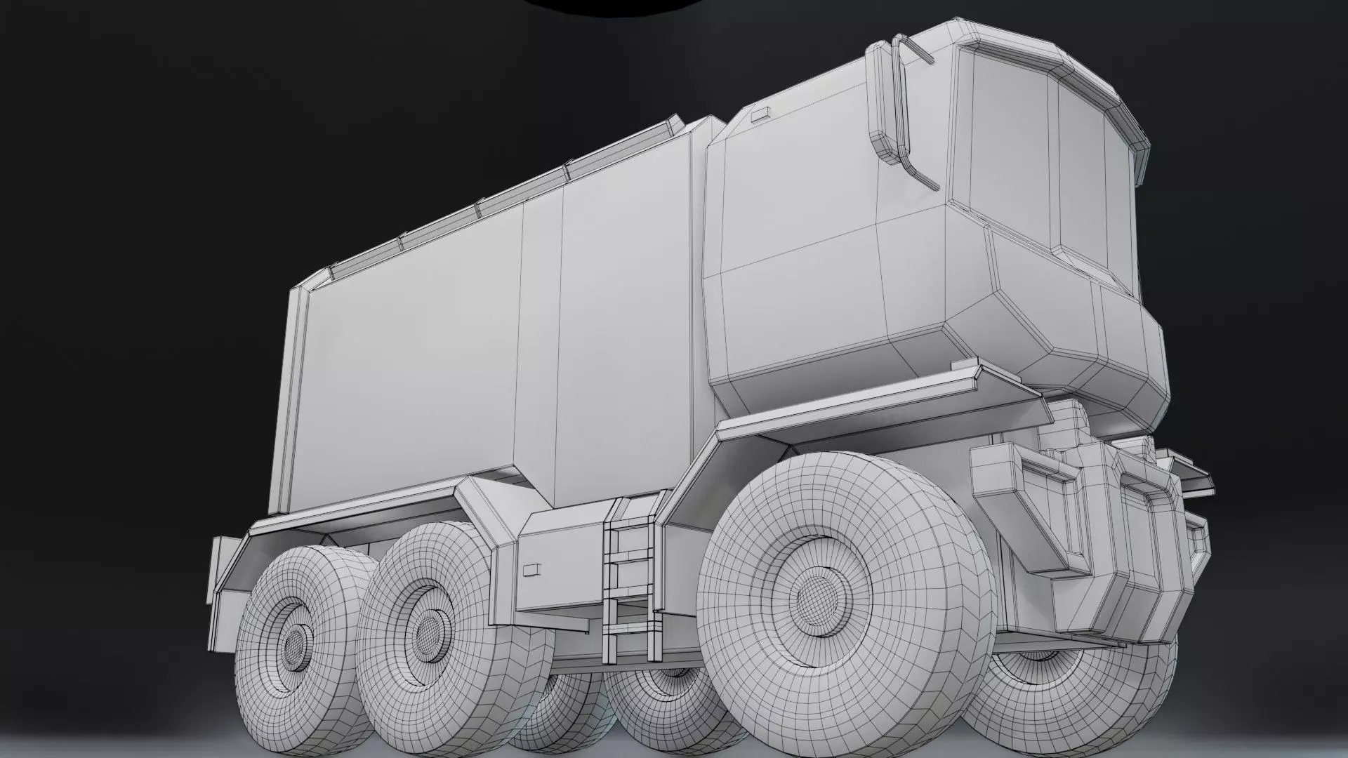 Sci-Fi Truck  - Game Ready - PBR Low-poly 3D model_48