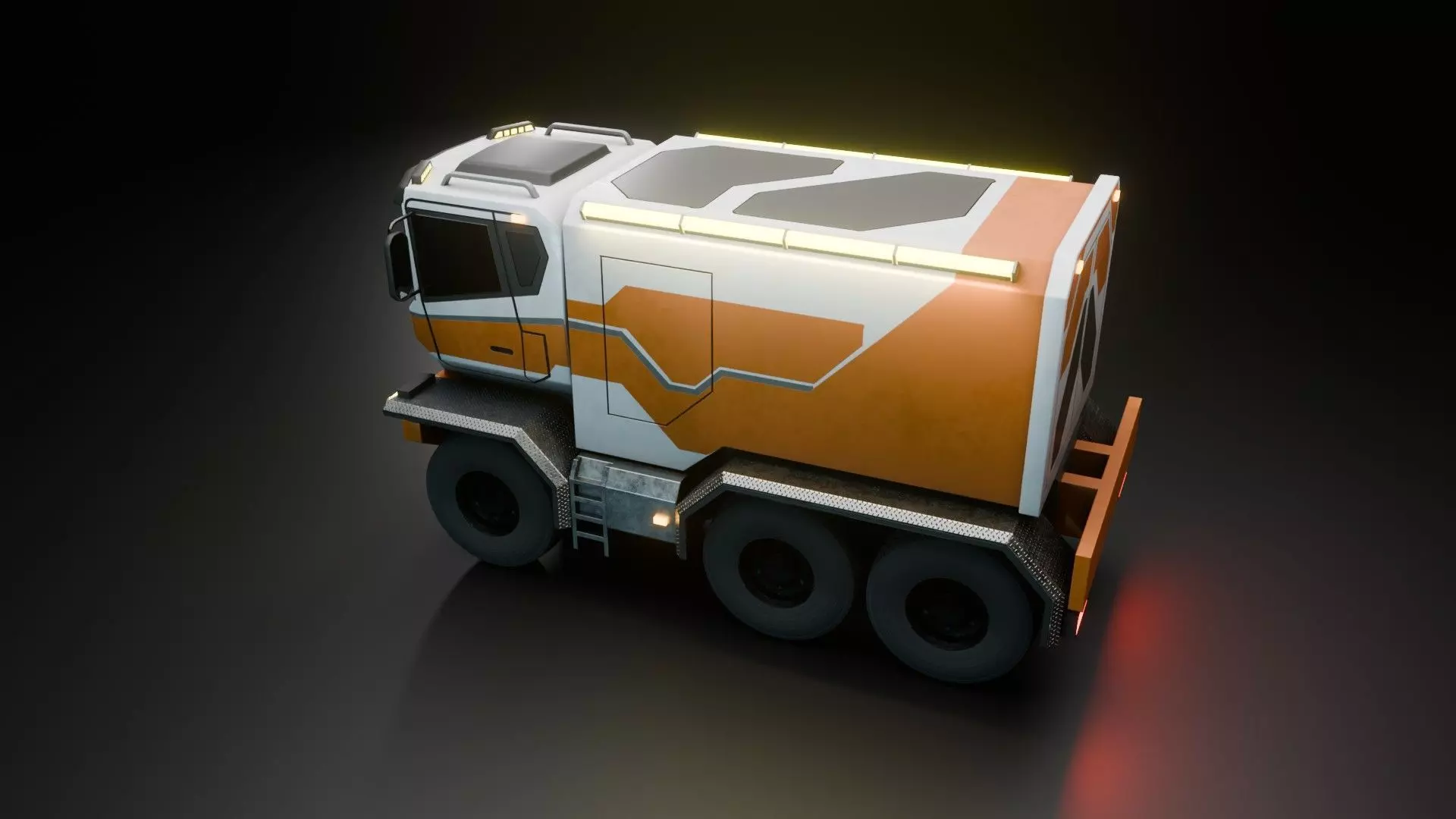 Sci-Fi Truck  - Game Ready - PBR Low-poly 3D model_20