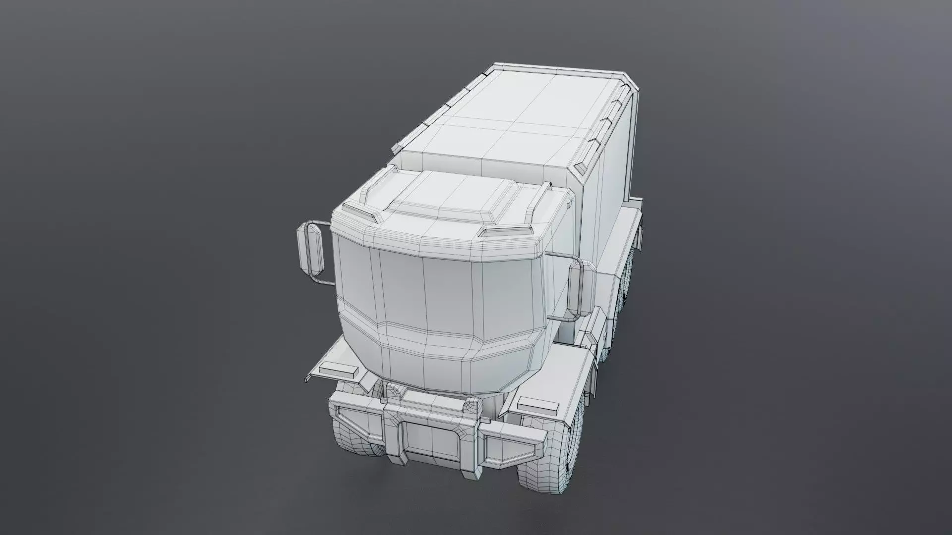Sci-Fi Truck  - Game Ready - PBR Low-poly 3D model_63