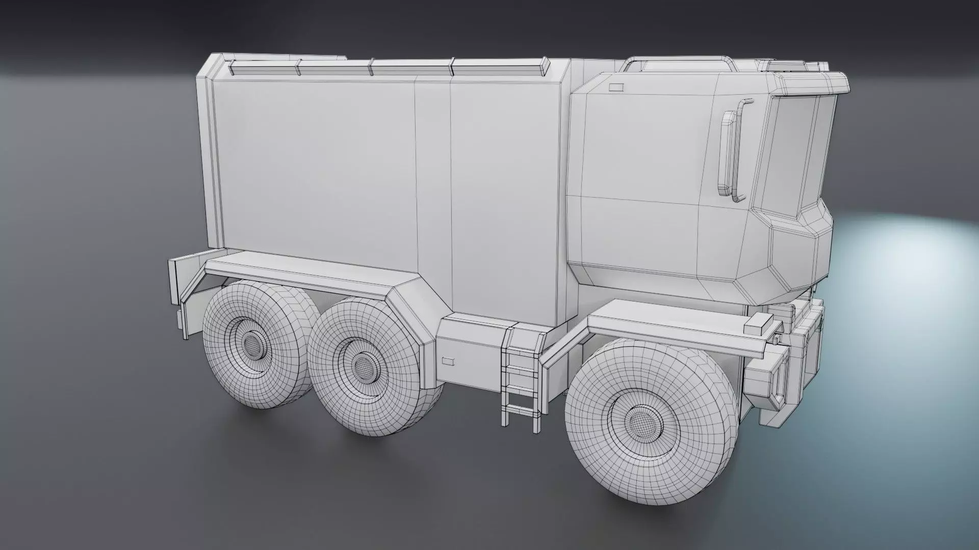 Sci-Fi Truck  - Game Ready - PBR Low-poly 3D model_42