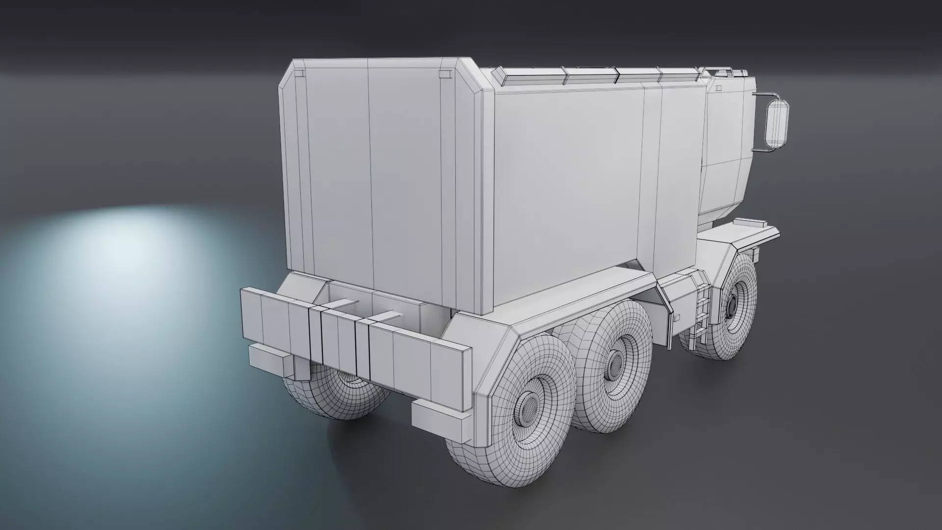 Sci-Fi Truck  - Game Ready - PBR Low-poly 3D model_39