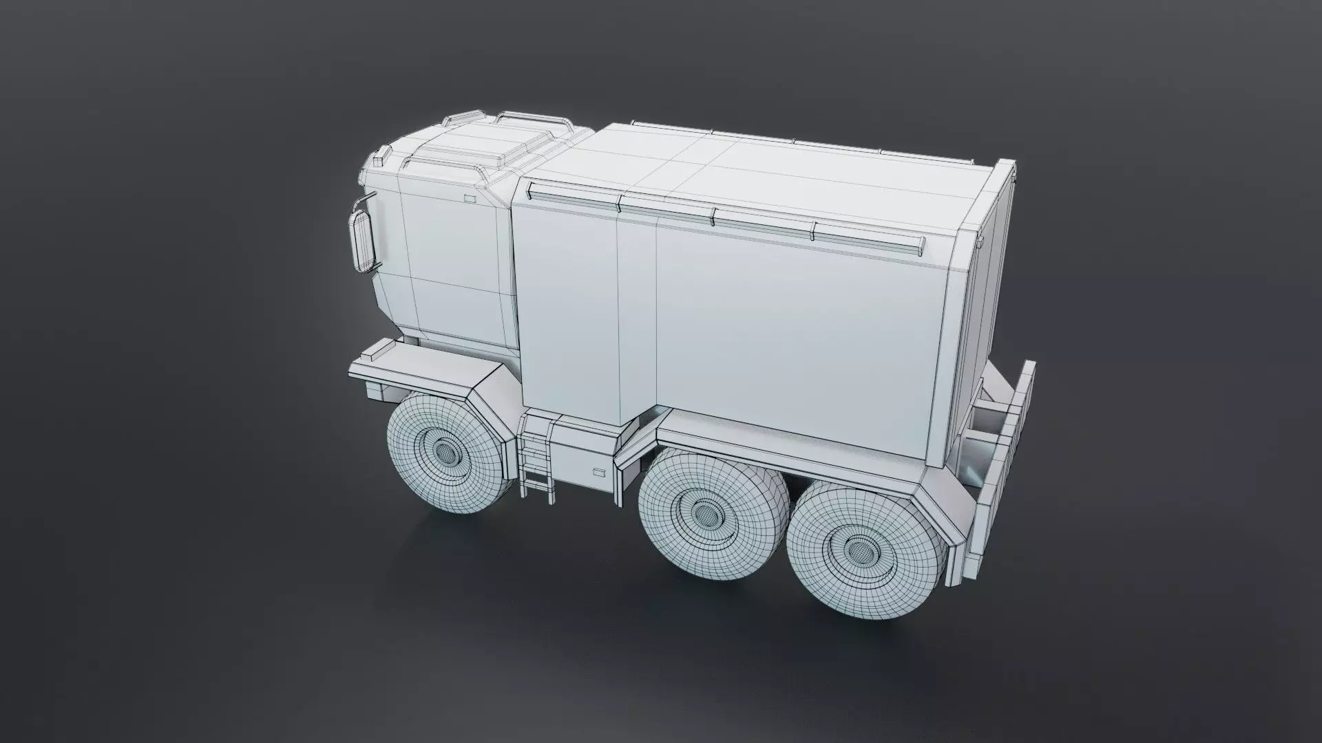 Sci-Fi Truck  - Game Ready - PBR Low-poly 3D model_52