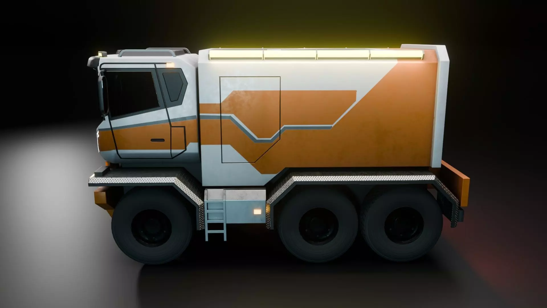 Sci-Fi Truck  - Game Ready - PBR Low-poly 3D model_2