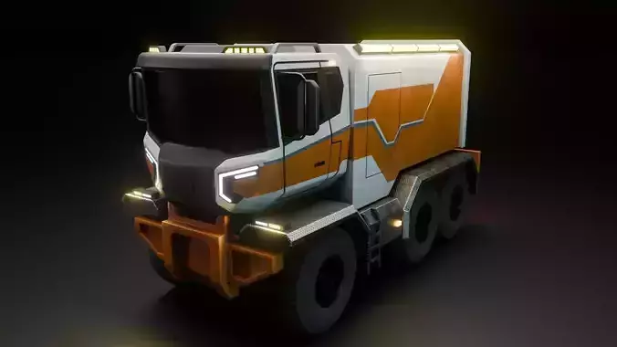 Sci-Fi Truck  - Game Ready - PBR