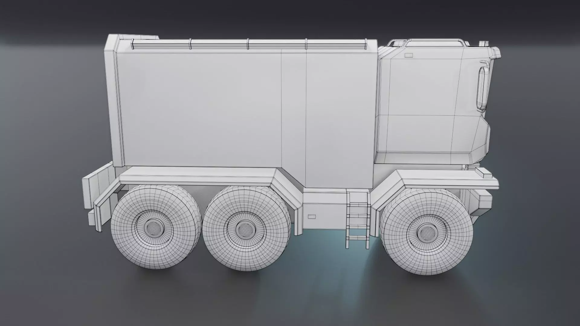 Sci-Fi Truck  - Game Ready - PBR Low-poly 3D model_41