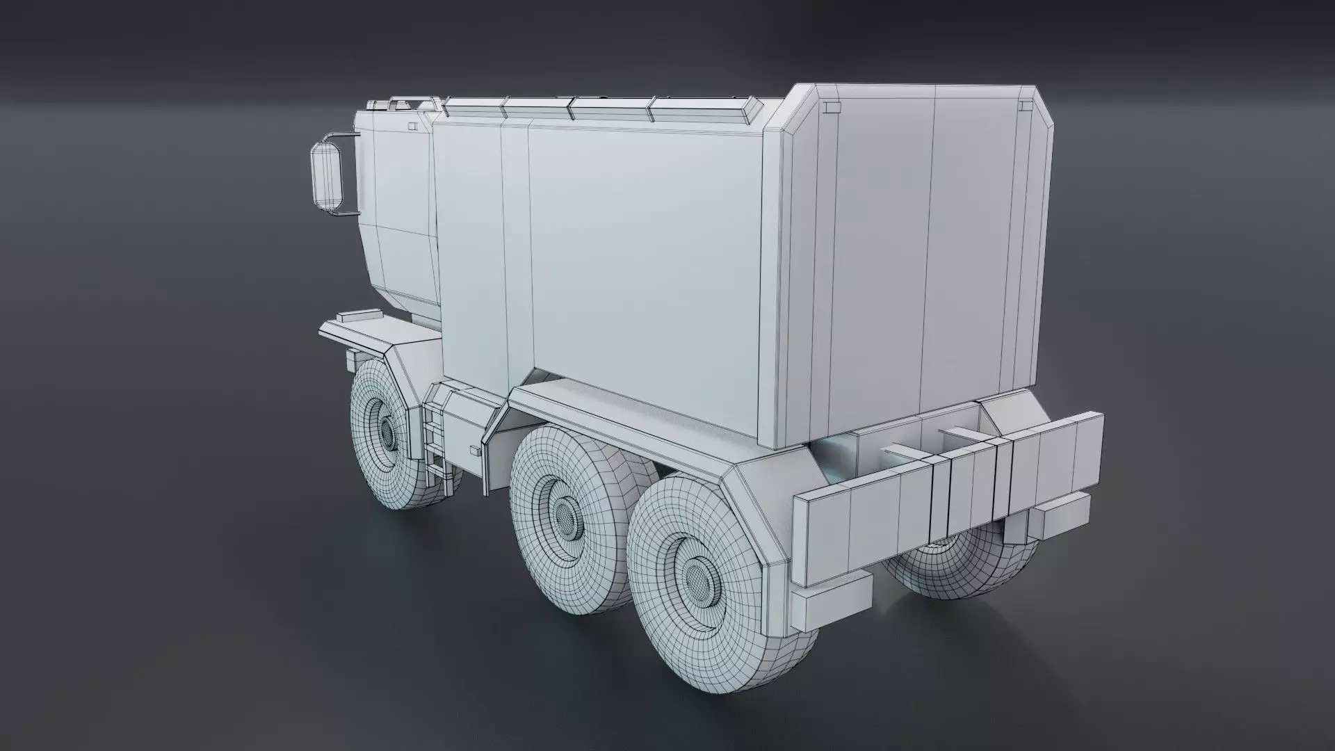 Sci-Fi Truck  - Game Ready - PBR Low-poly 3D model_36