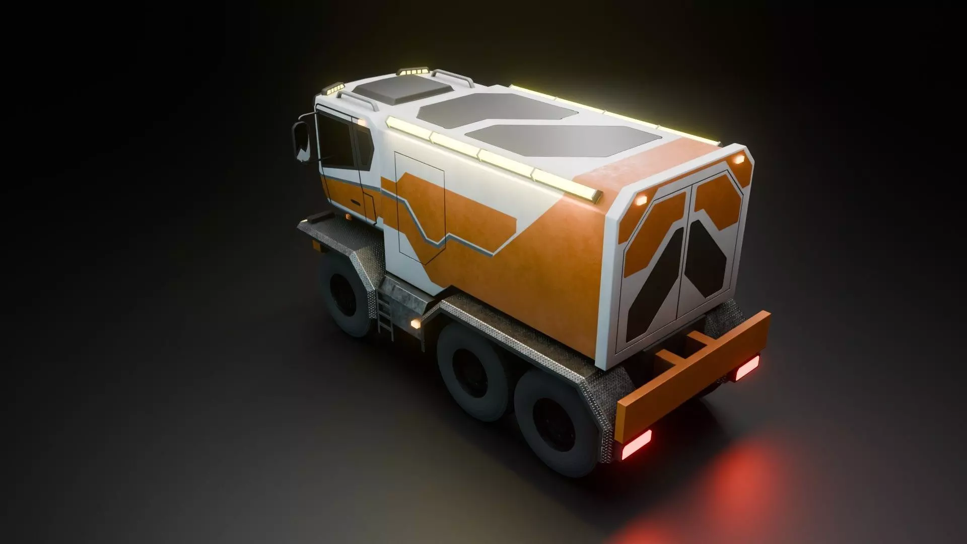 Sci-Fi Truck  - Game Ready - PBR Low-poly 3D model_21