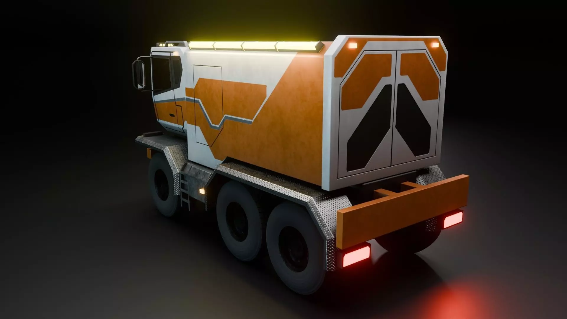 Sci-Fi Truck  - Game Ready - PBR Low-poly 3D model_4