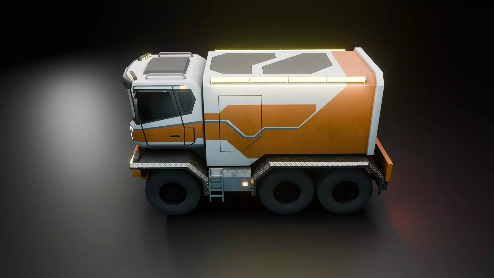 Sci-Fi Truck  - Game Ready - PBR Low-poly 3D model_19