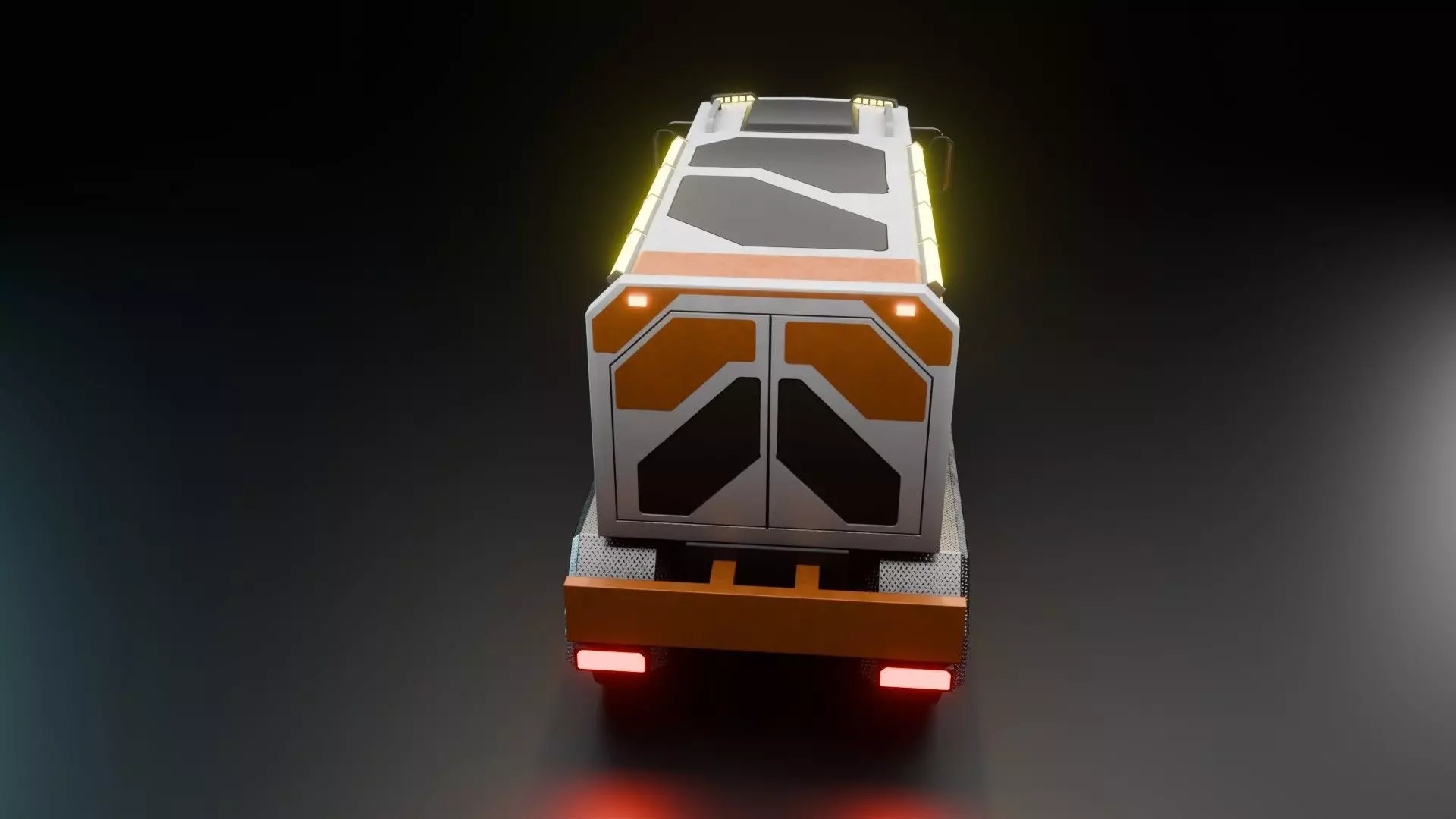 Sci-Fi Truck  - Game Ready - PBR Low-poly 3D model_23