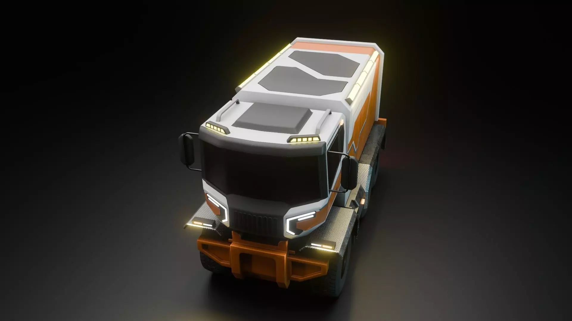 Sci-Fi Truck  - Game Ready - PBR Low-poly 3D model_31