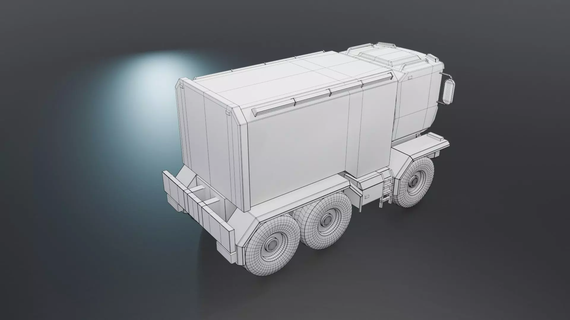 Sci-Fi Truck  - Game Ready - PBR Low-poly 3D model_57
