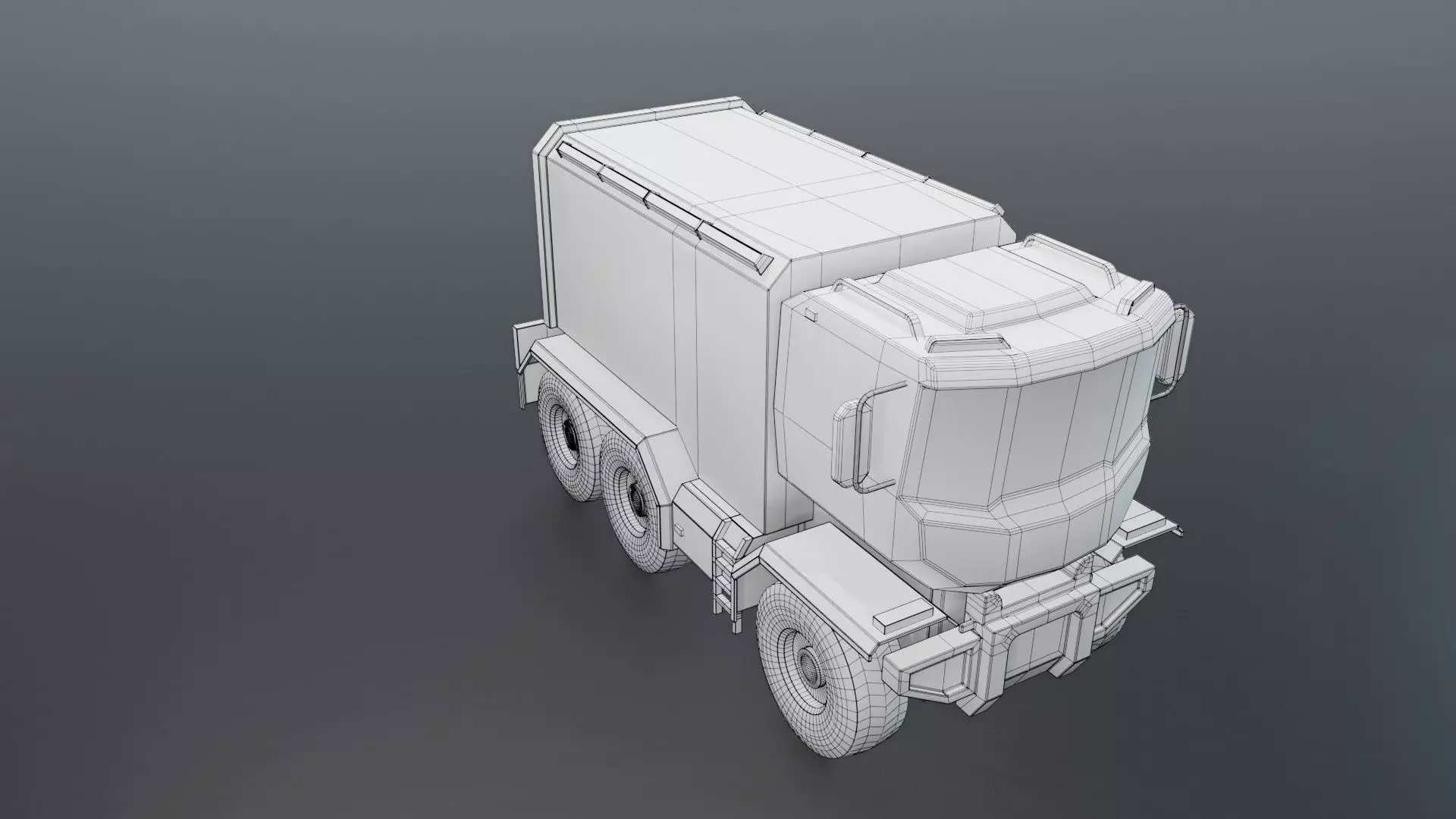 Sci-Fi Truck  - Game Ready - PBR Low-poly 3D model_61