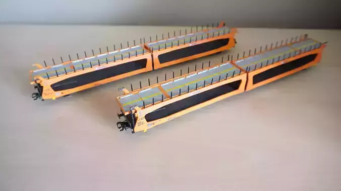 Pre supported H0 1-87 scale Laeks TA 370 SITFA freight car 3D print model 3