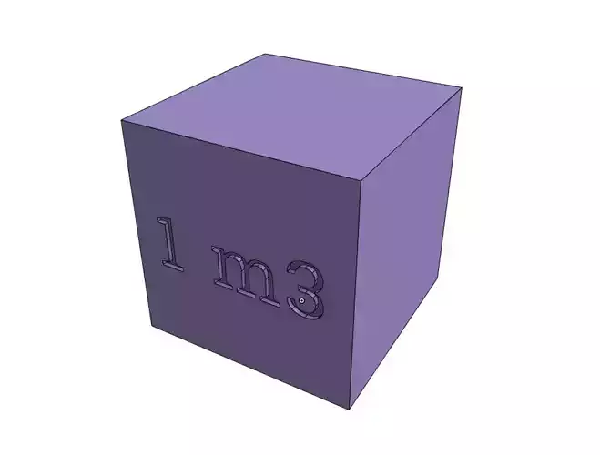 1 cubic meter test object Free low-poly 3D model