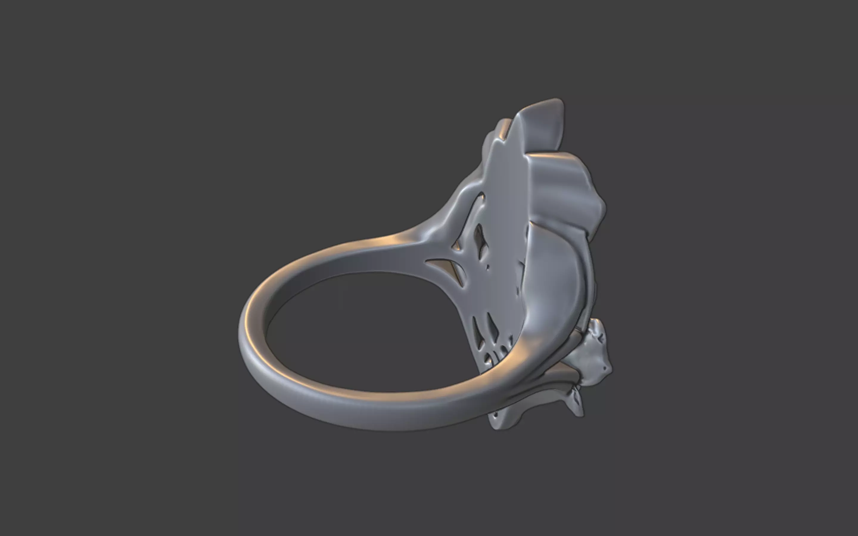 art nouveau floral orchid ring v1 nature inspired 3D print model_16