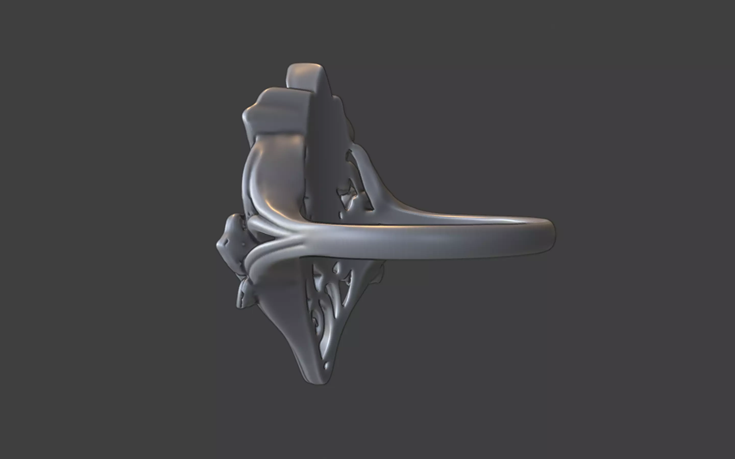 art nouveau floral orchid ring v1 nature inspired 3D print model_13