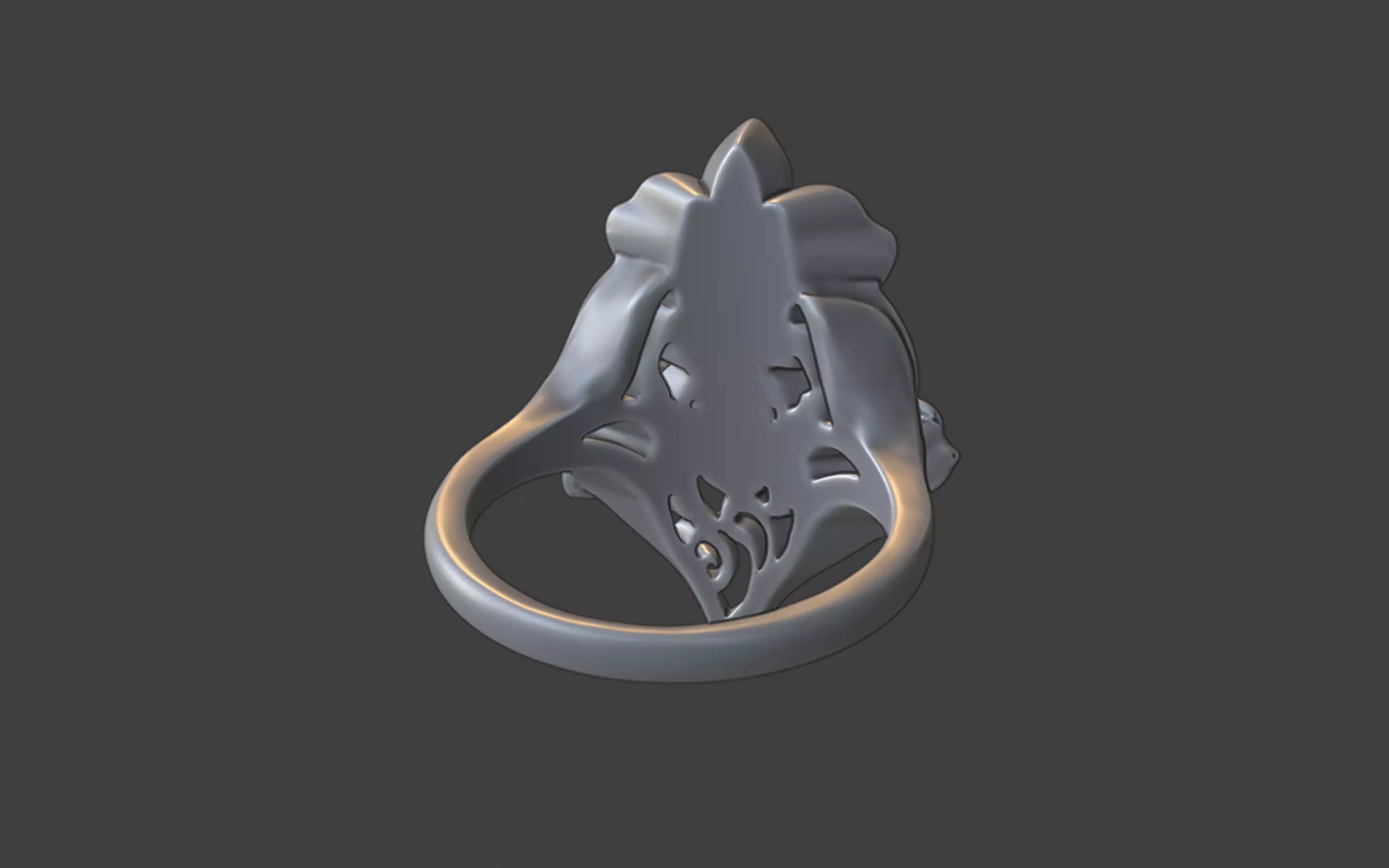 art nouveau floral orchid ring v1 nature inspired 3D print model_15