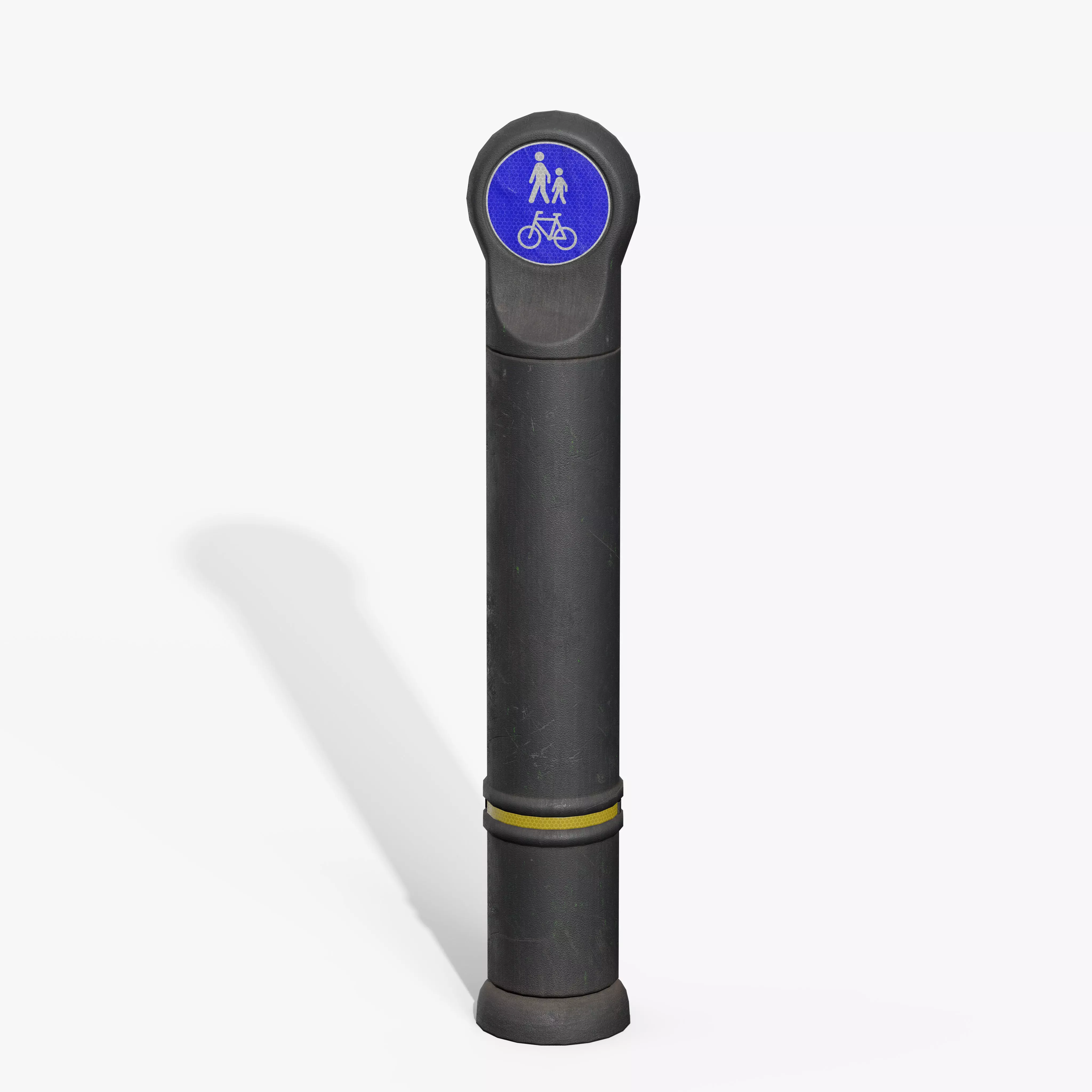 Traffic Bollard B Low-poly 3D model_9