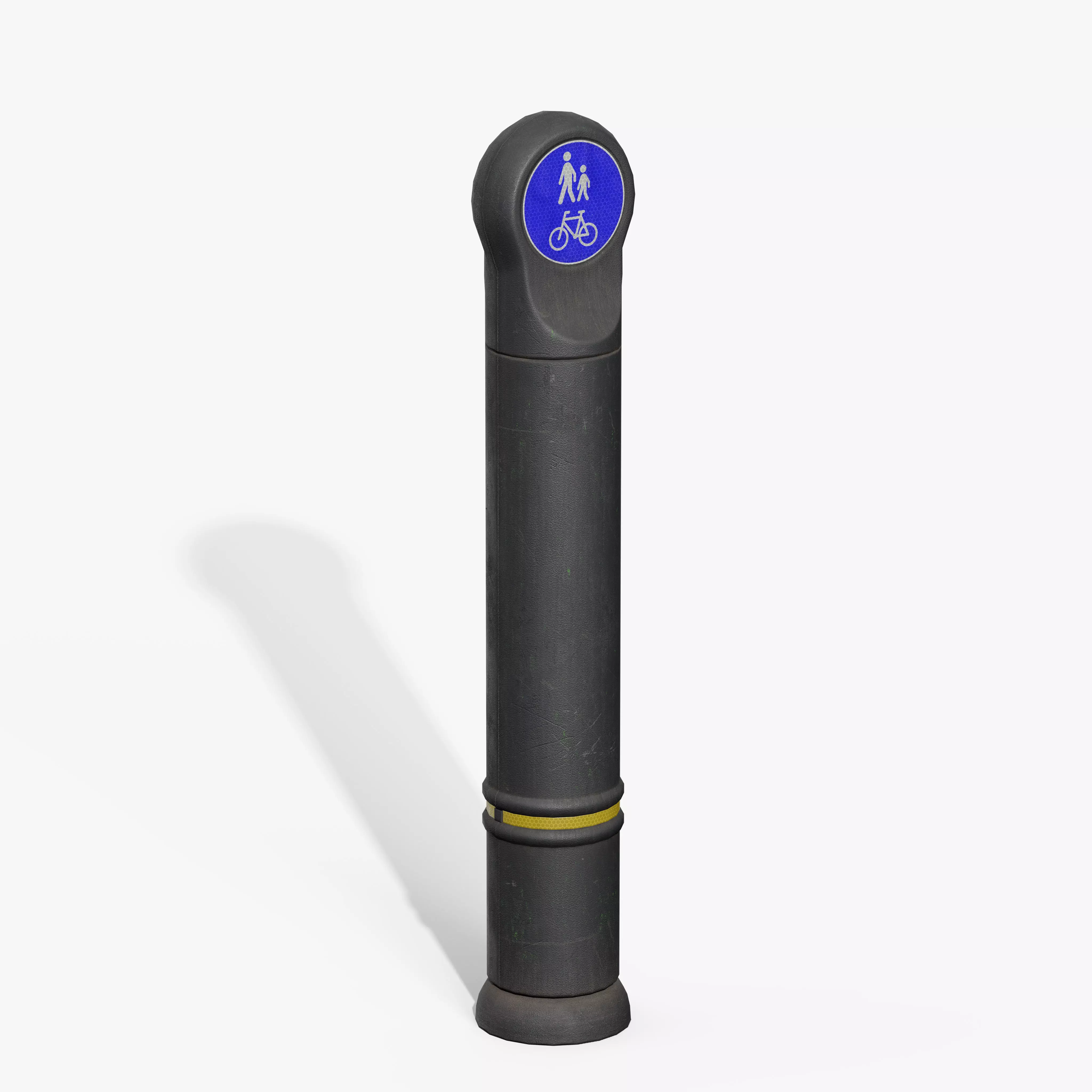 Traffic Bollard B Low-poly 3D model_2