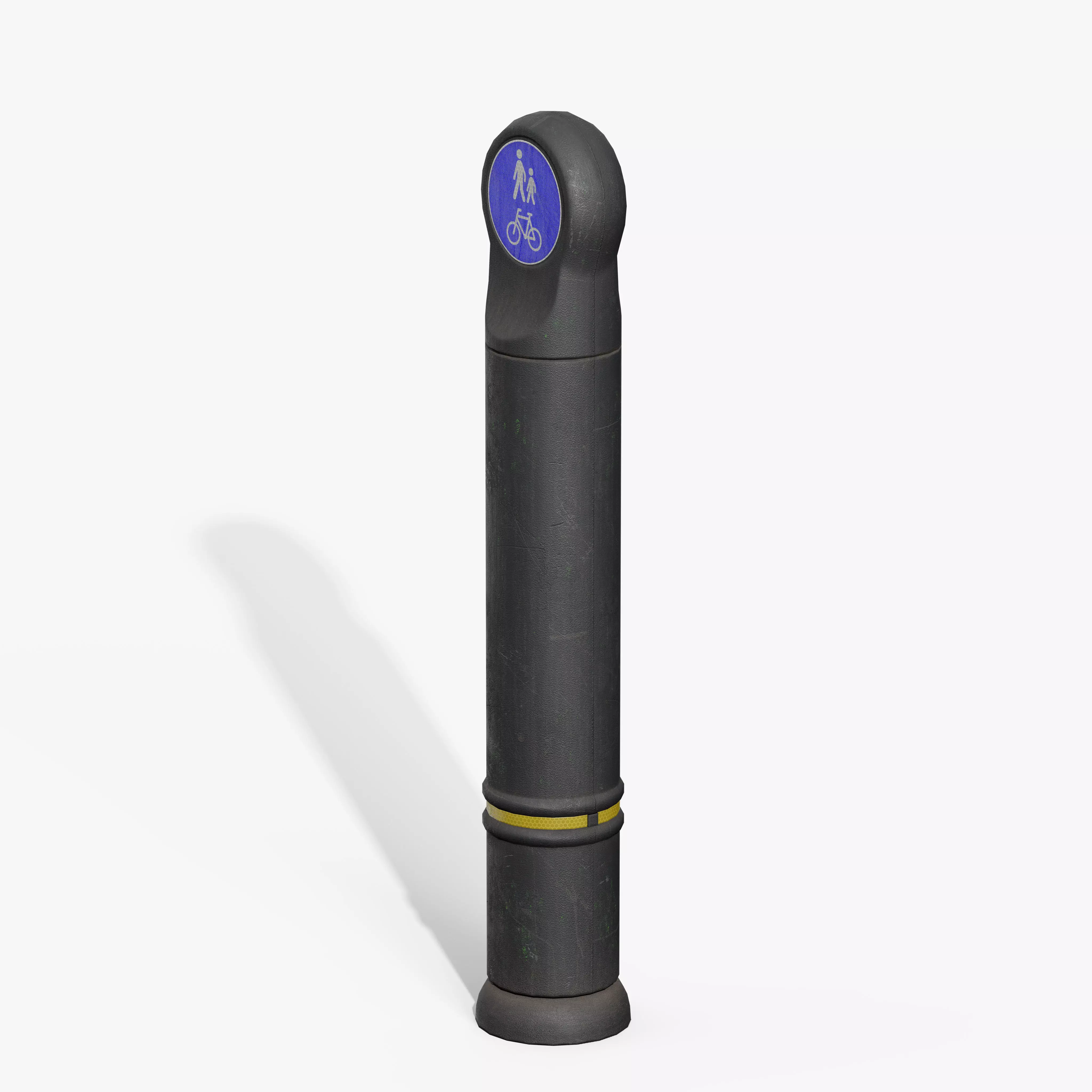 Traffic Bollard B Low-poly 3D model_4